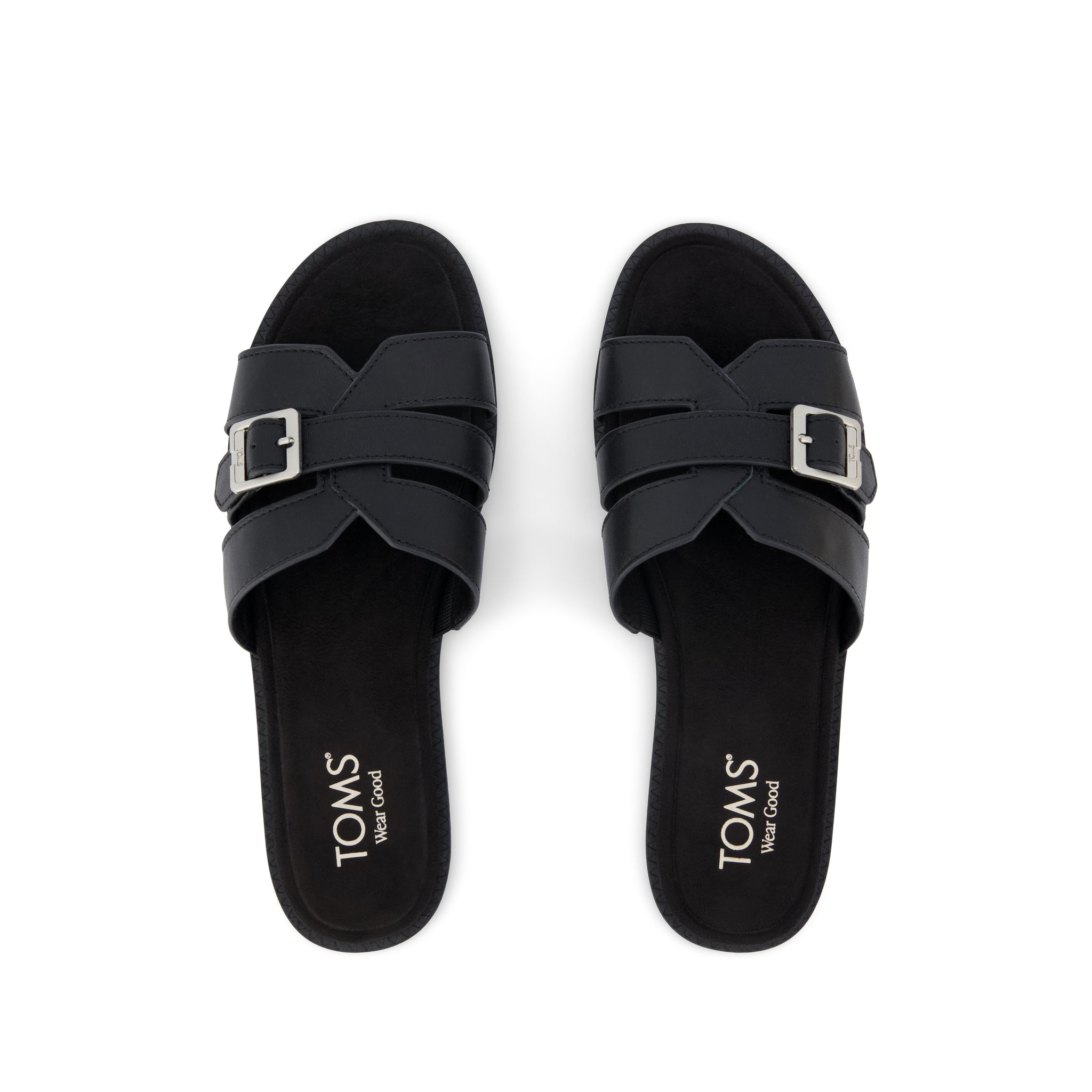 Womens Sol Slide Sandal Black Leather - Image 6