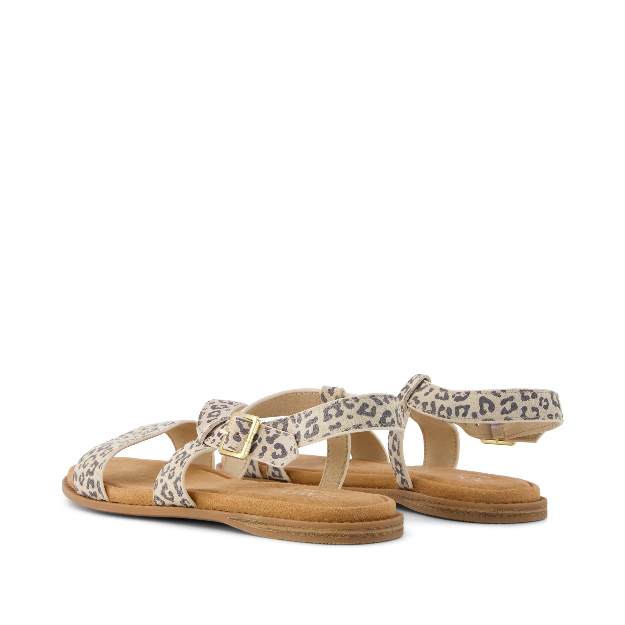 Womens Mar Strappy Sandal Leopard Print Suede - Image 4