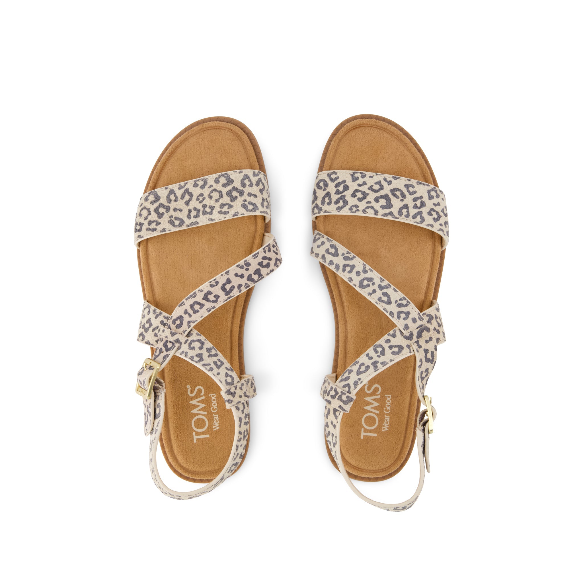 Womens Mar Strappy Sandal Leopard Print Suede - Image 6