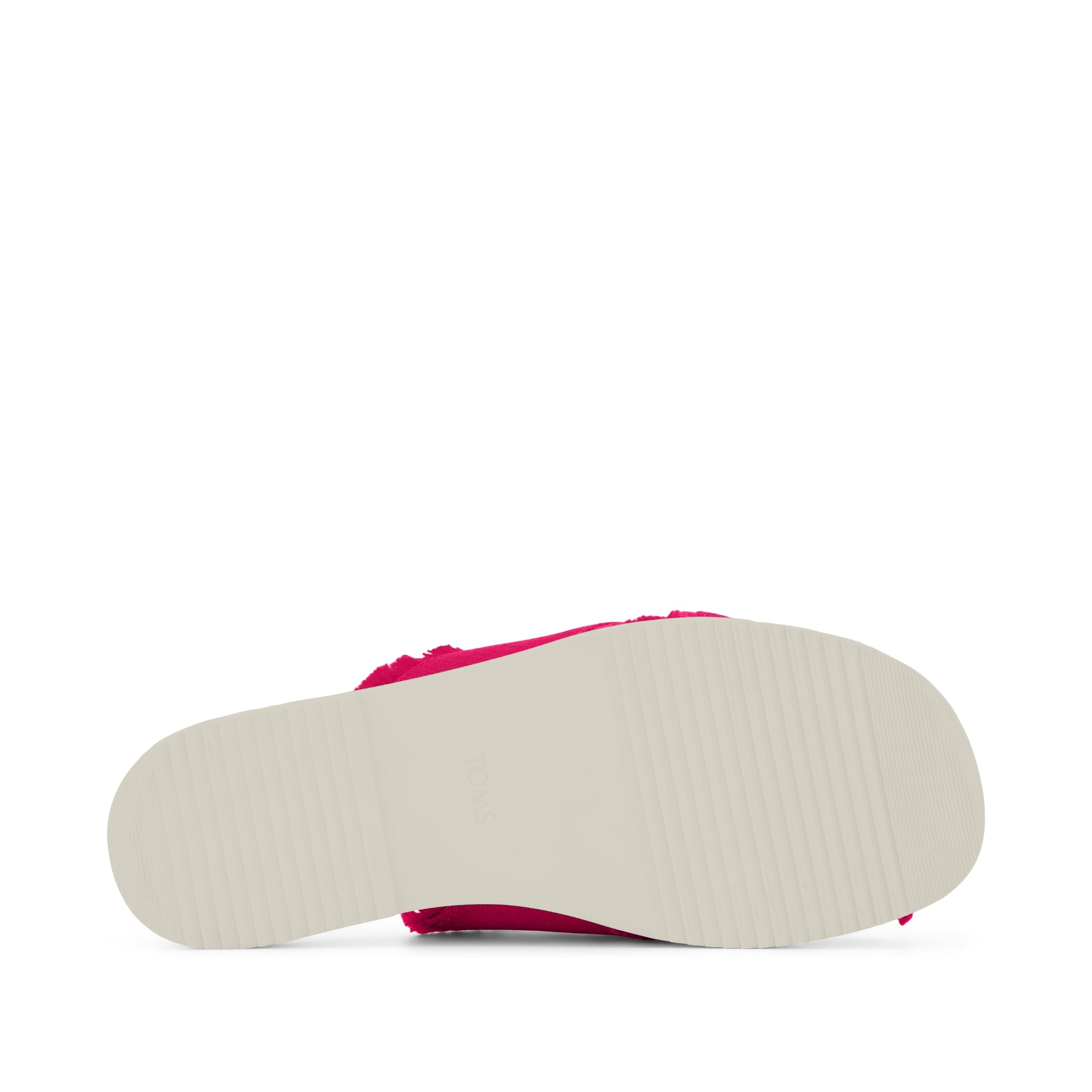 Womens Mae Crossover Slide Sandal Fuchsia Heritage Canvas Fray - Image 5