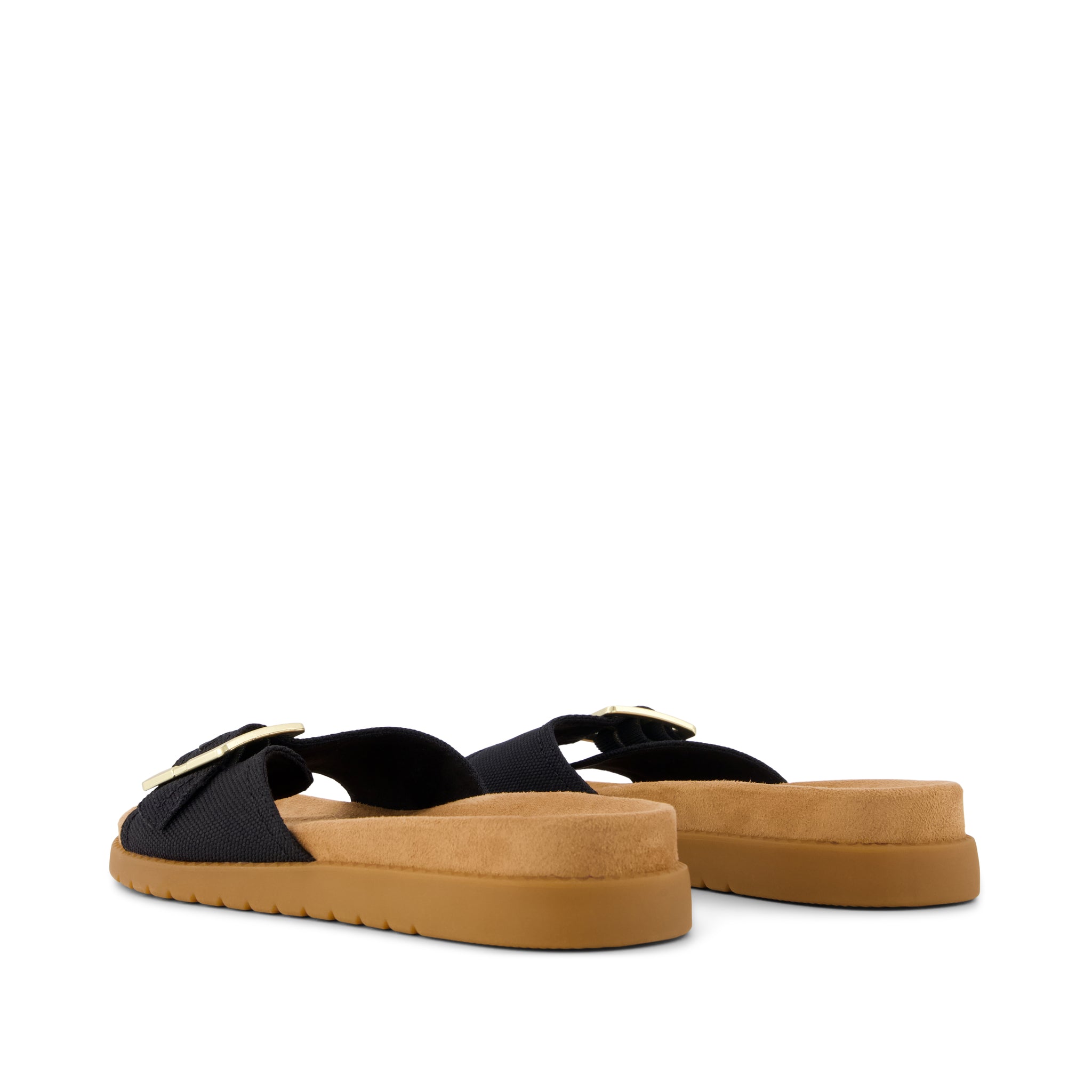 Womens Marin Slide Sandal Black Canvas - Image 4