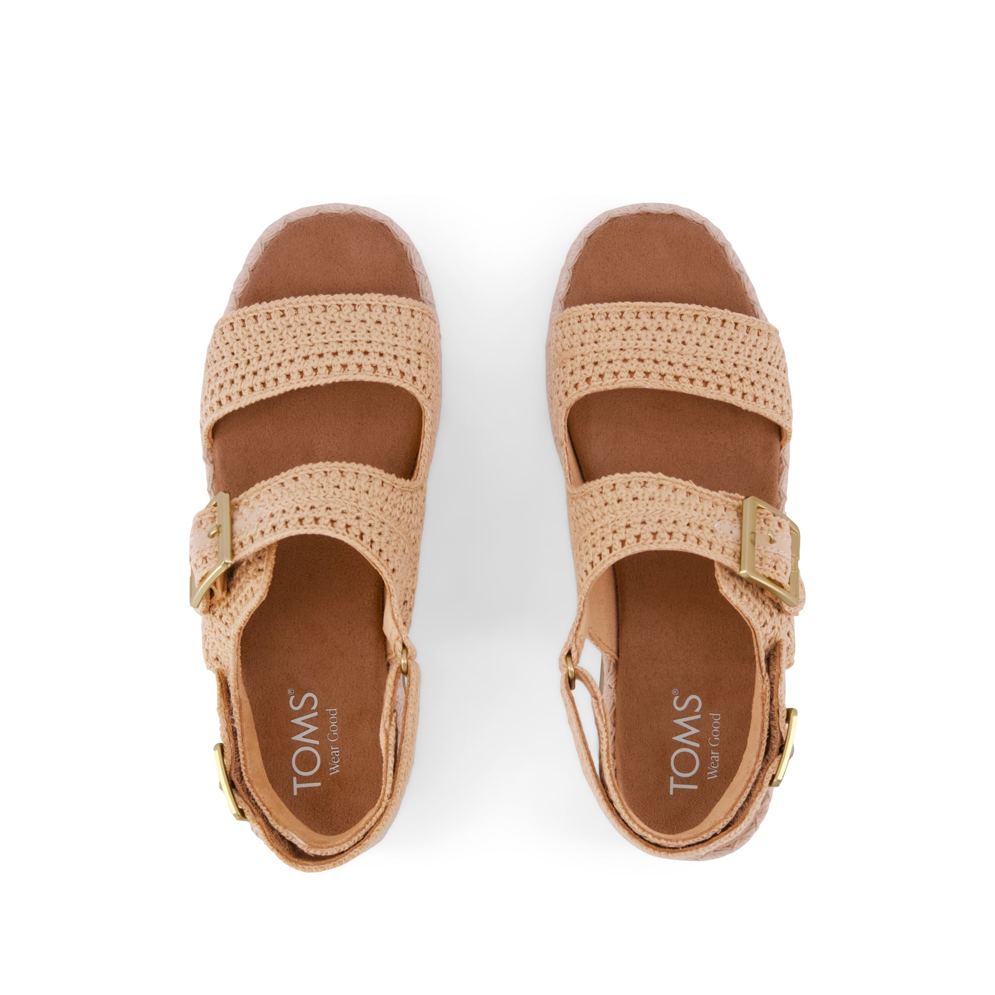 Womens Giana Flatform Sandal Almond Crochet - Image 6