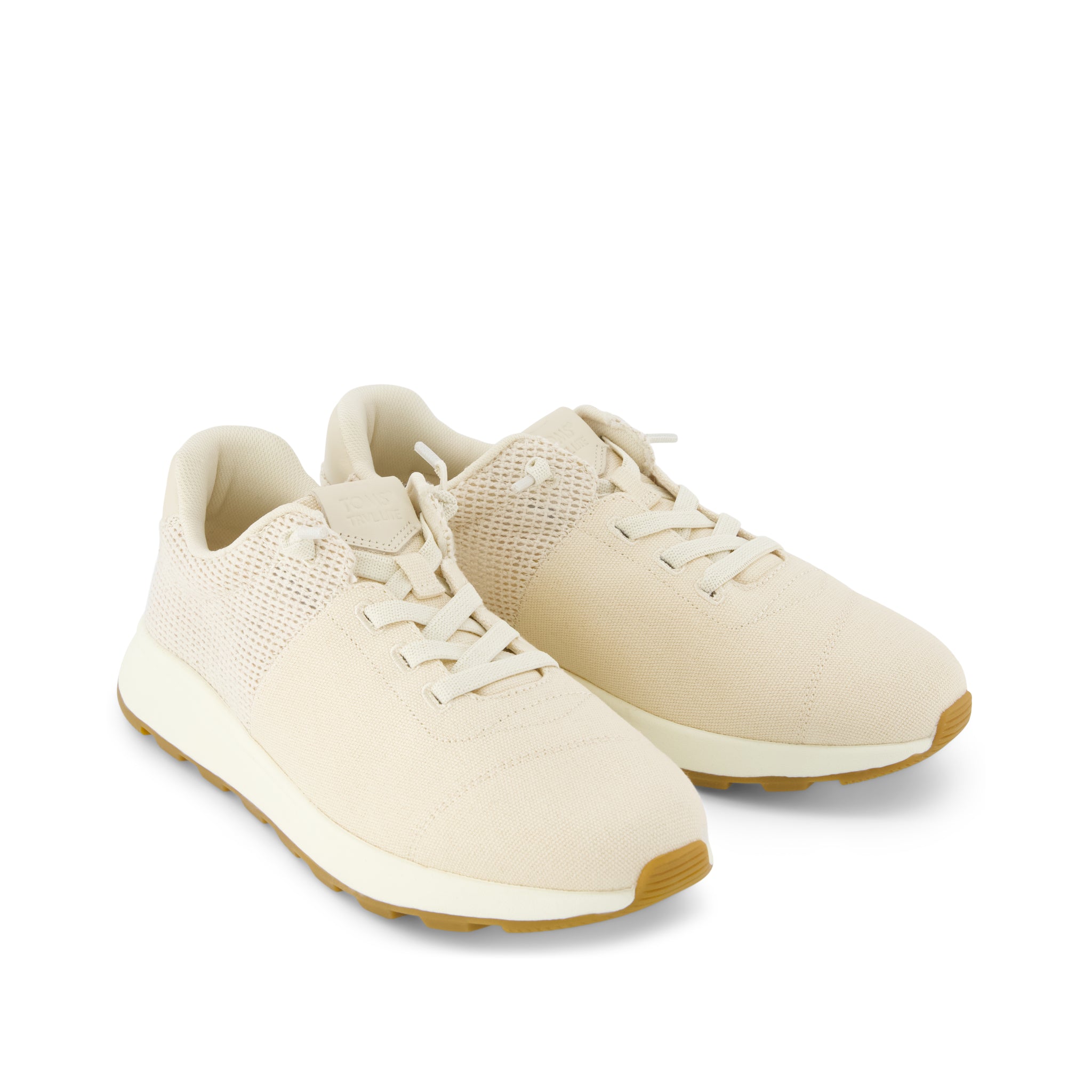 Womens TRVL LITE Cabrillo Sneaker Water Repellent Beige Canvas Mesh - Image 2