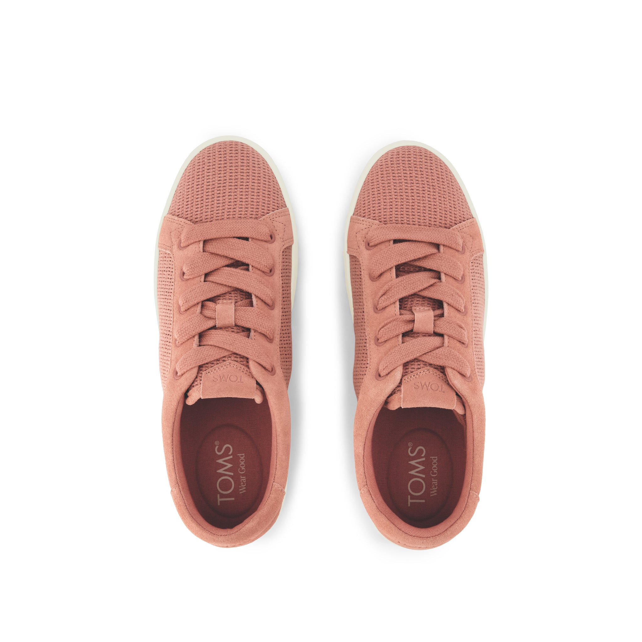 Womens Rea Lace-Up Platform Sneaker Bloom Mesh and Suede - Image 6