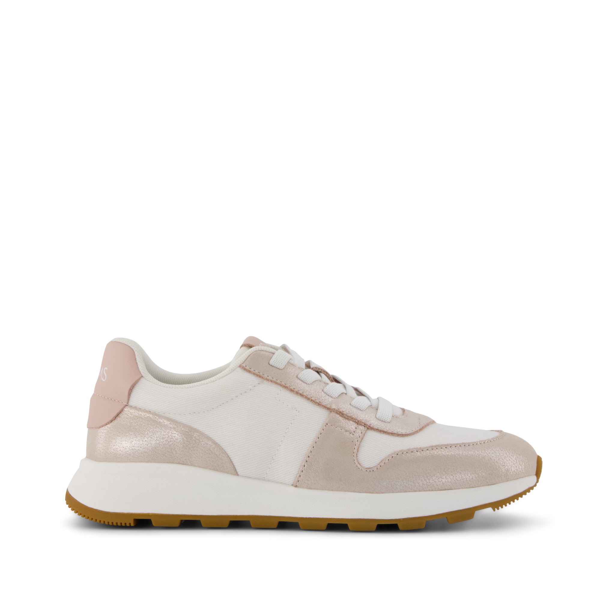 Womens TRVL LITE Retro Runner Sneaker Water Repellent Champagne Shimmer