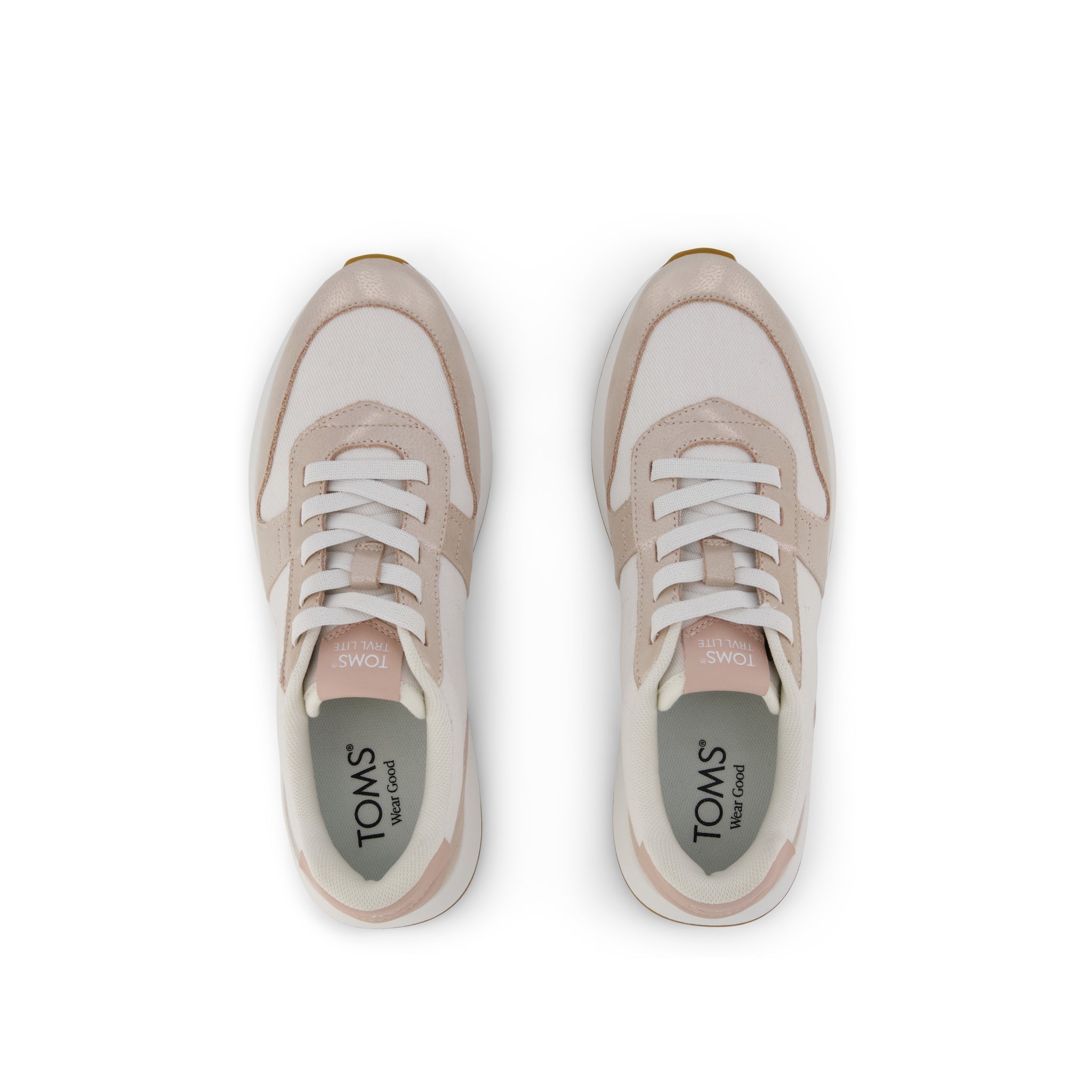 Womens TRVL LITE Retro Runner Sneaker Water Repellent Champagne Shimmer - Image 6