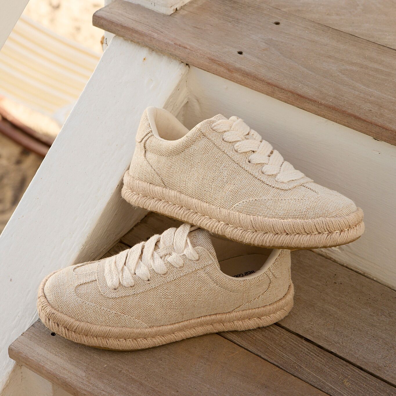 Womens Jesse Espadrille Sneaker Champagne Sparkle - Image 2
