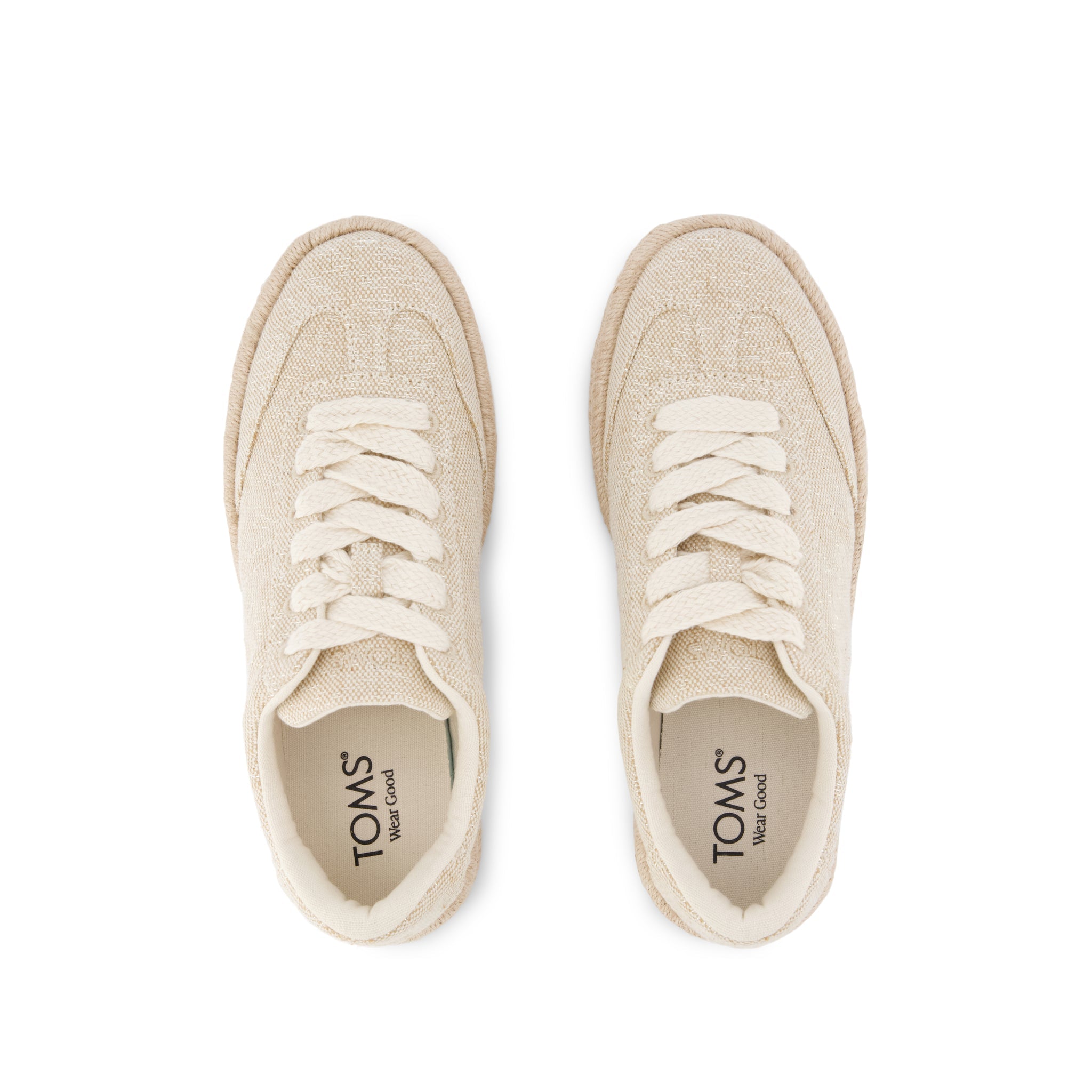 Womens Jesse Espadrille Sneaker Champagne Sparkle - Image 6