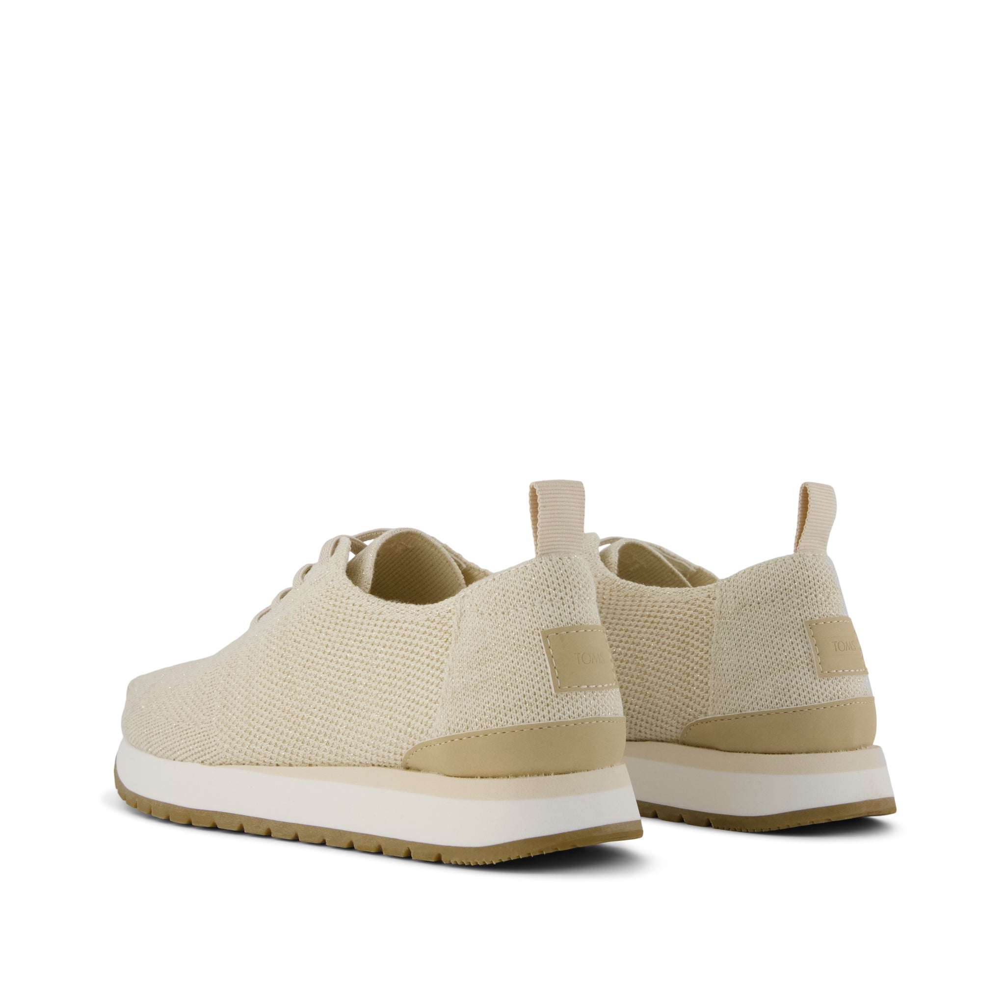 Womens Resident Plus Lace-Up Natural Metallic Knit - Image 3