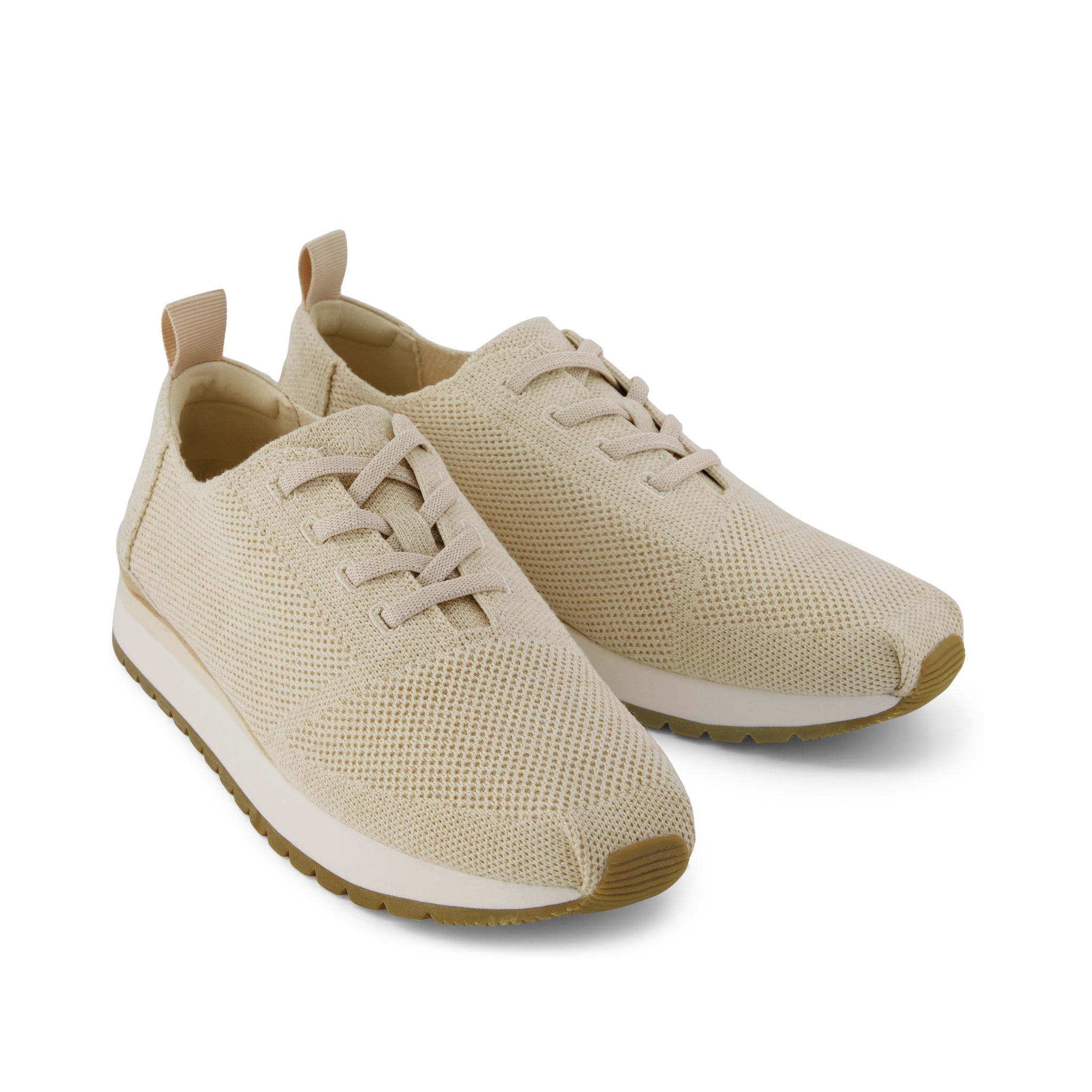 Womens Resident Plus Lace-Up Natural Metallic Knit - Image 2
