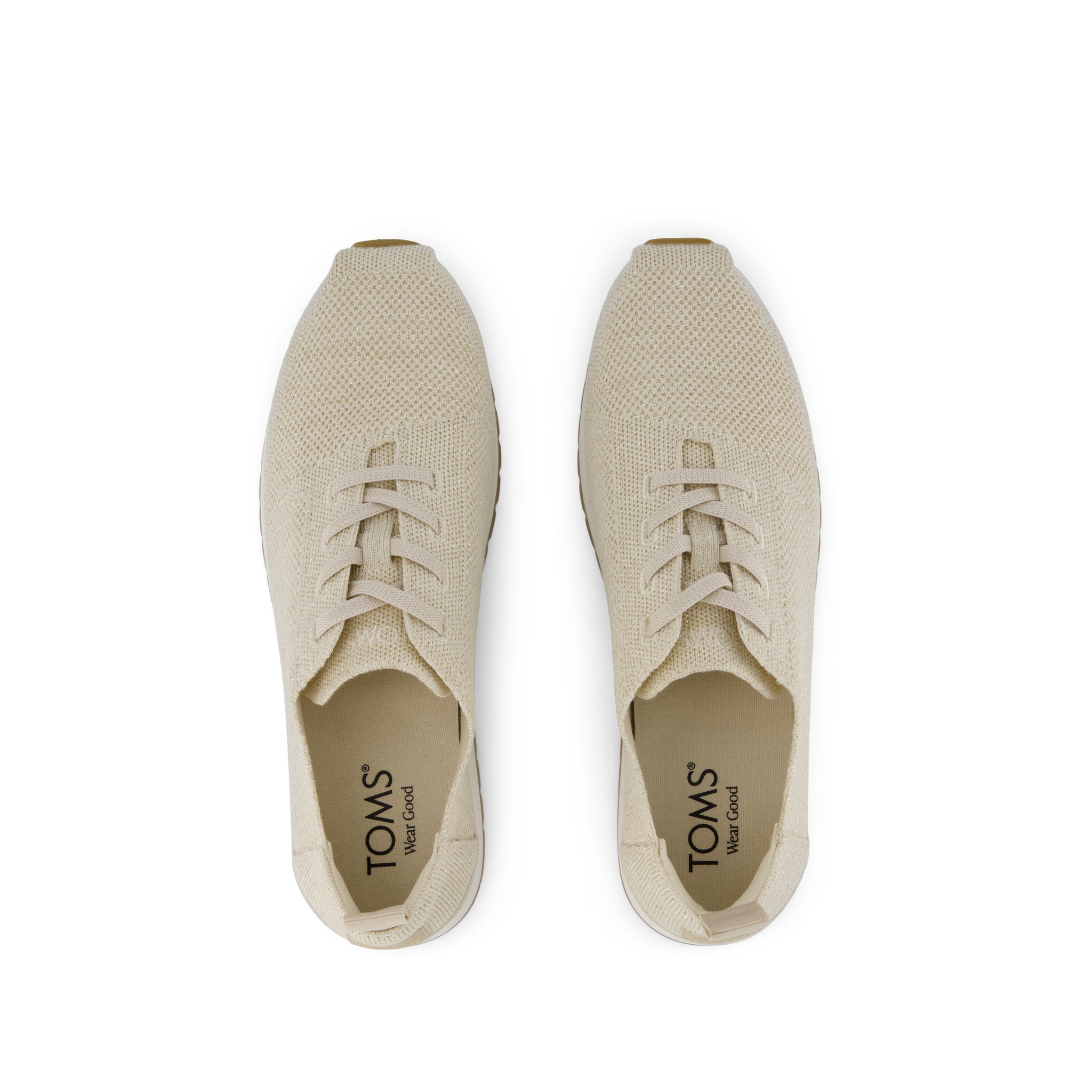 Womens Resident Plus Lace-Up Natural Metallic Knit - Image 5