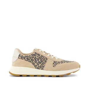 Womens TRVL LITE Retro Runner Sneaker Water Repellent Natural Leopard Spots