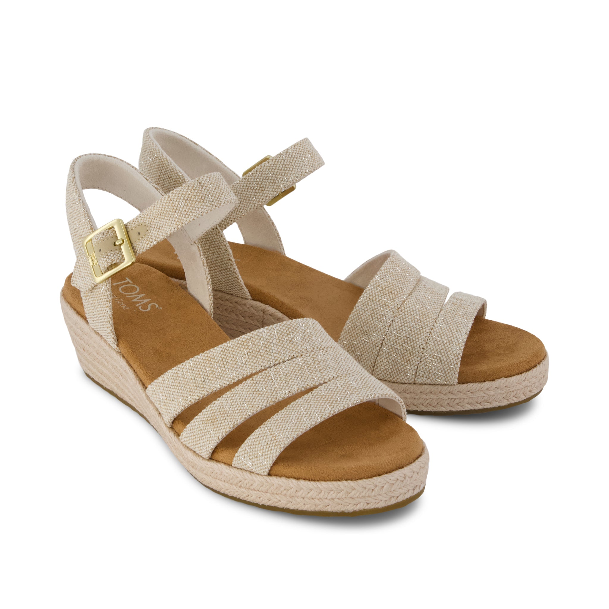 Womens Julia Wedge Sandal Champagne Sparkle - Image 2