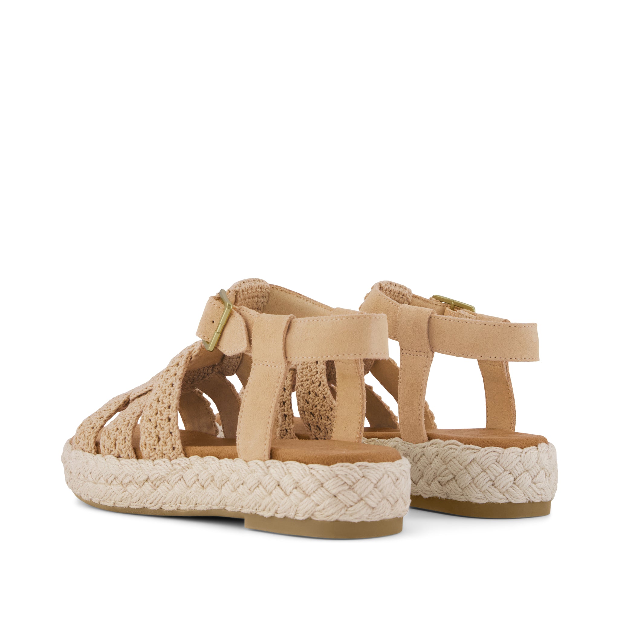Womens Jac Fisherman Sandal Caramel Crochet - Image 4