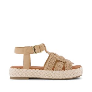 Womens Jac Fisherman Sandal Caramel Crochet