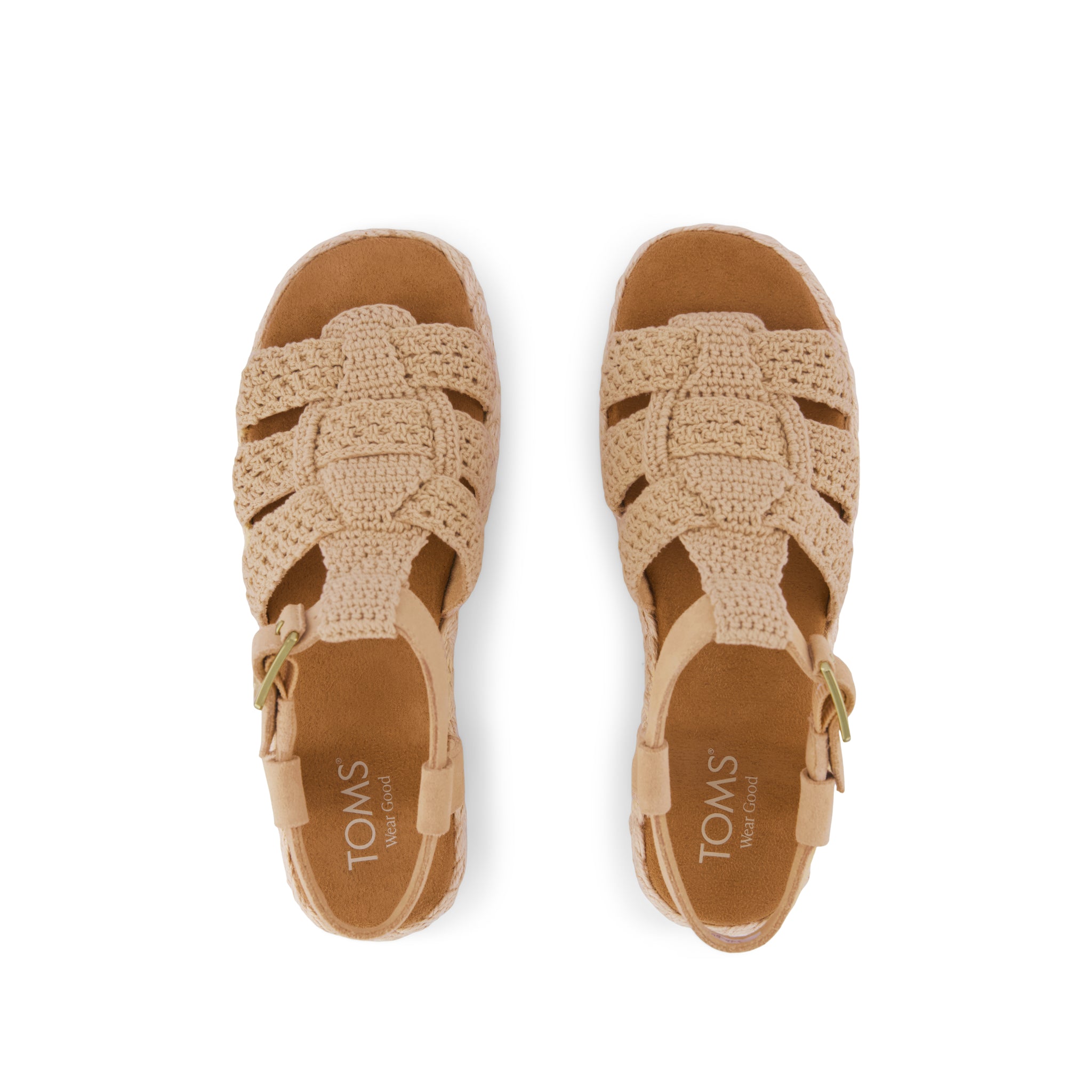 Womens Jac Fisherman Sandal Caramel Crochet - Image 6