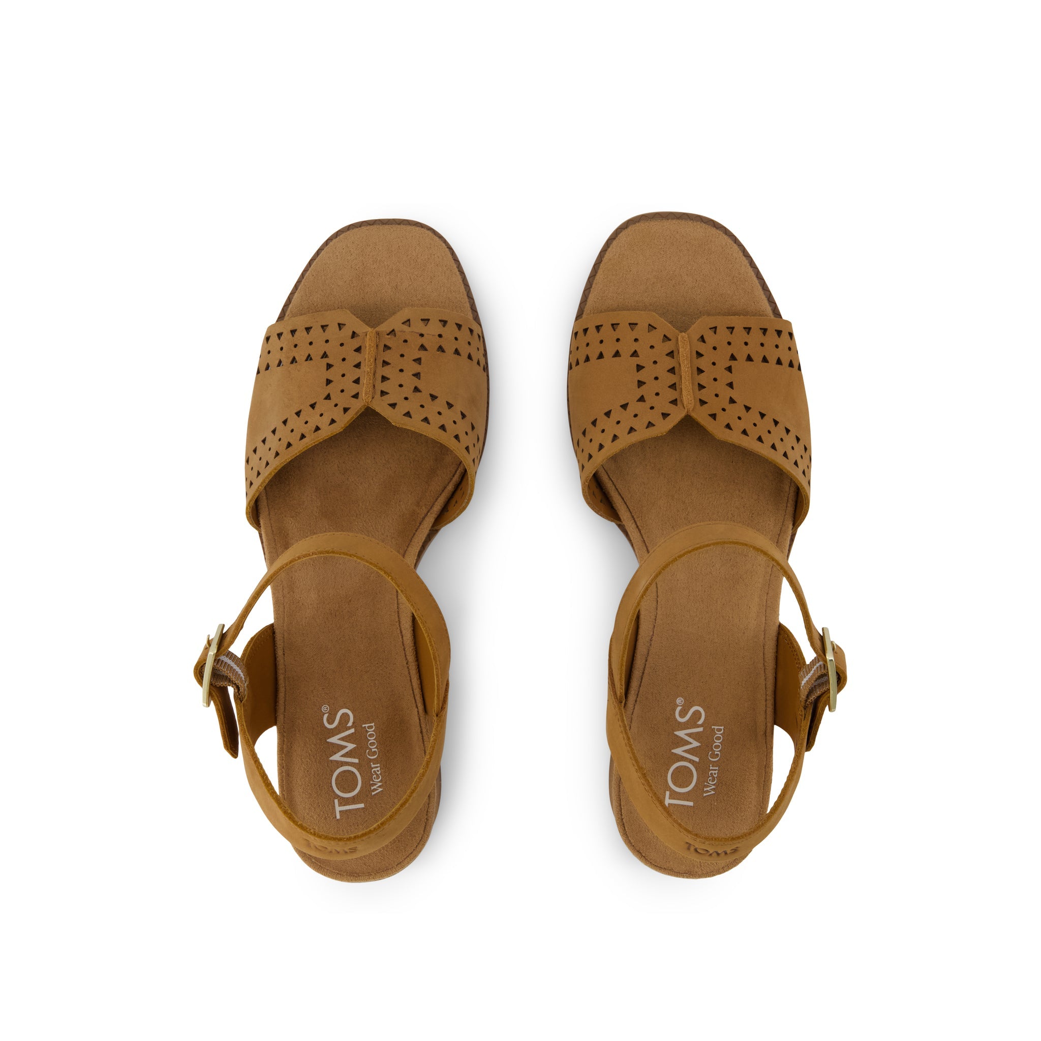 Womens Eloise Sandal Brown Perforated Leather - Image 5