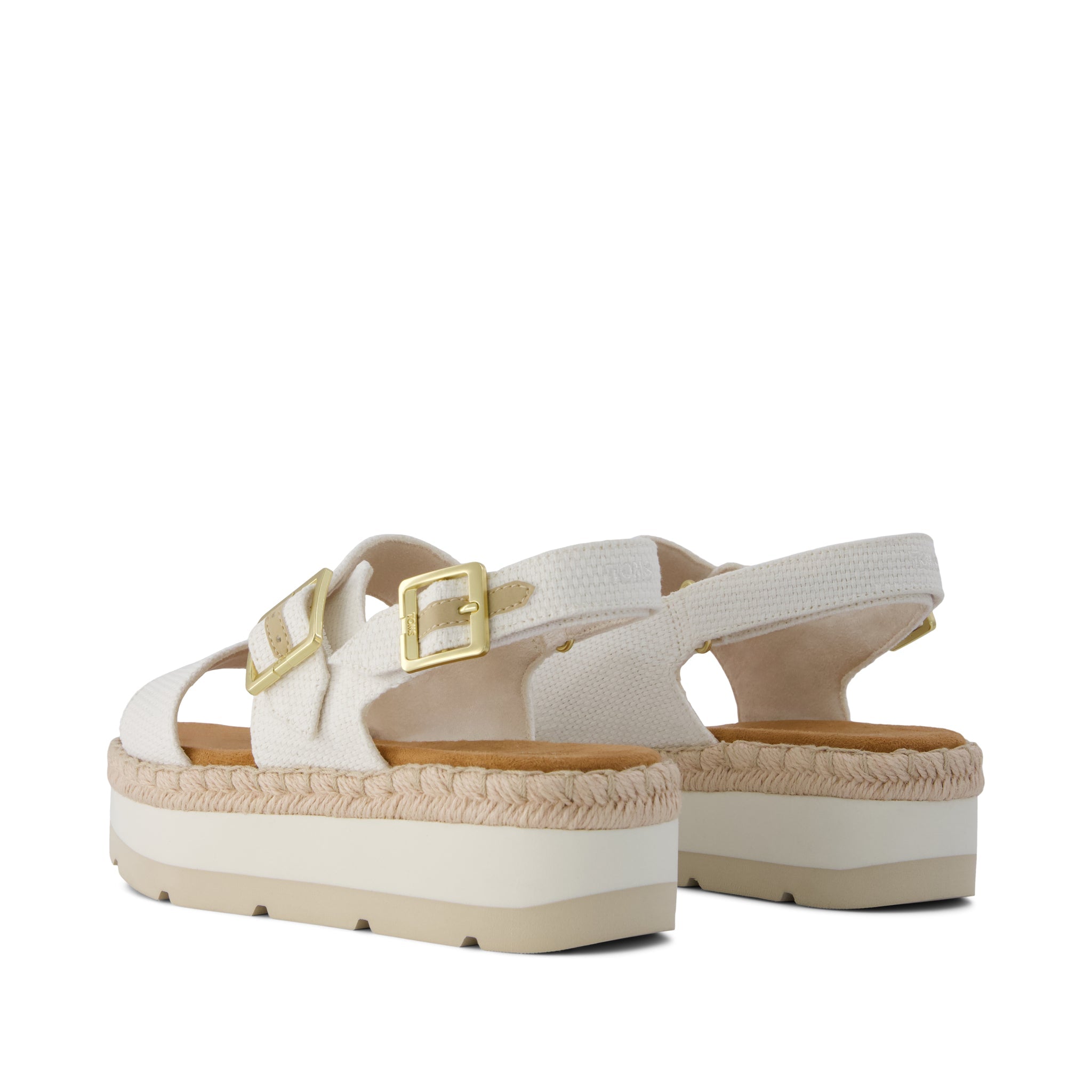 Womens Giana Flatform Sandal White Woven - Image 4