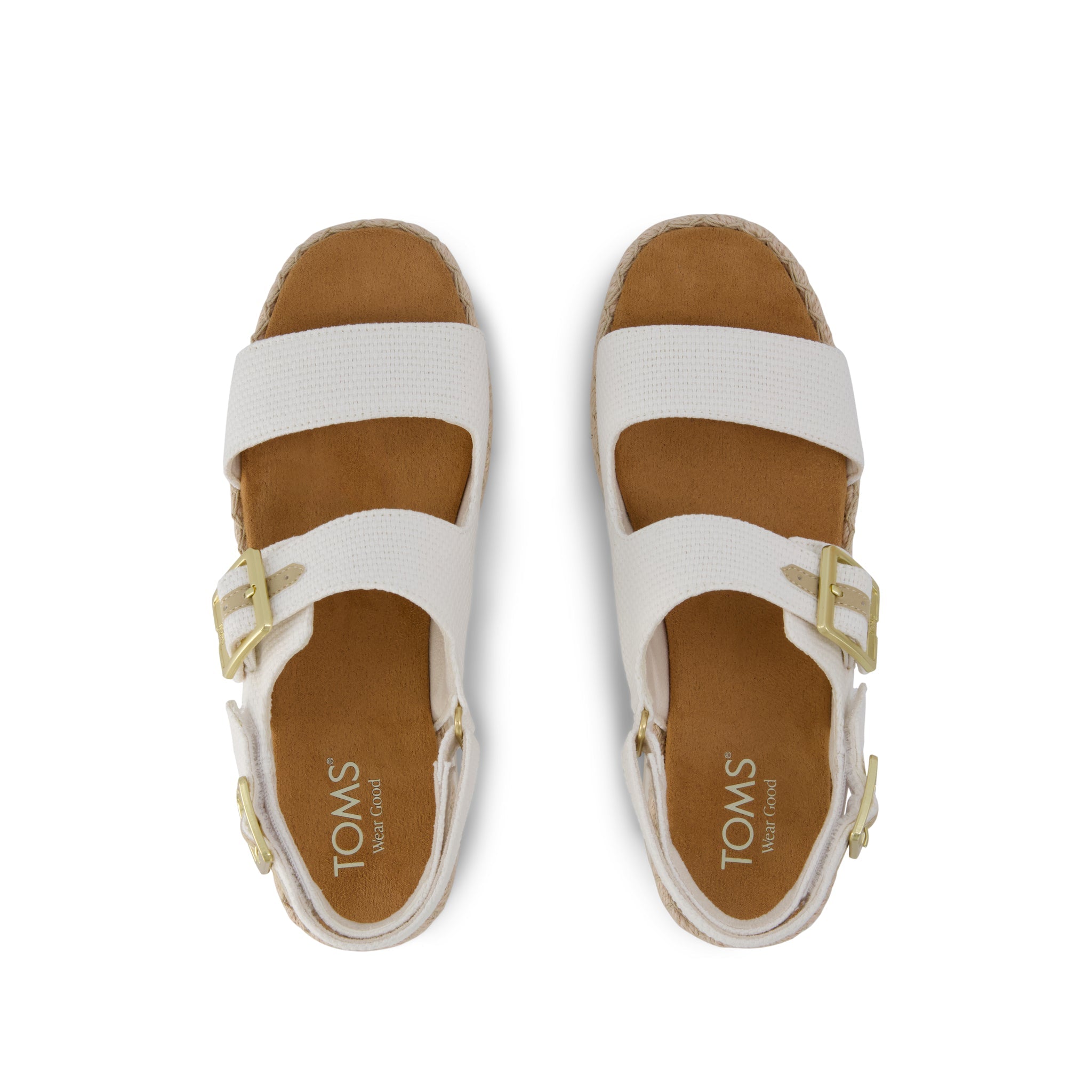 Womens Giana Flatform Sandal White Woven - Image 6