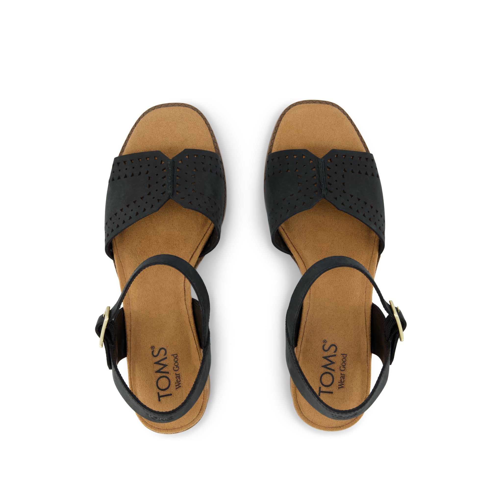 Womens Eloise Sandal Black Perforated Leather - Image 5