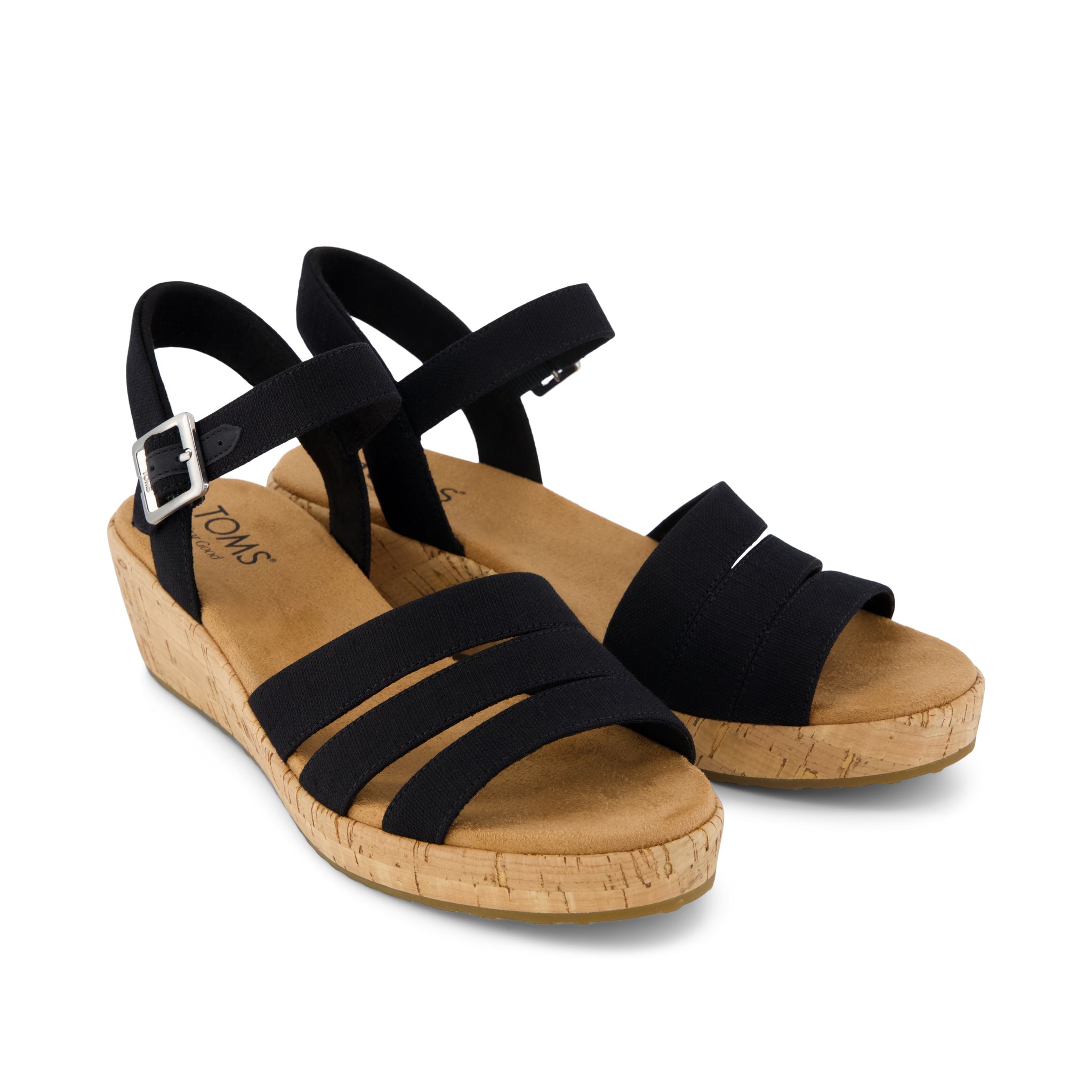 Womens Julia Wedge Sandal Woven Black - Image 3
