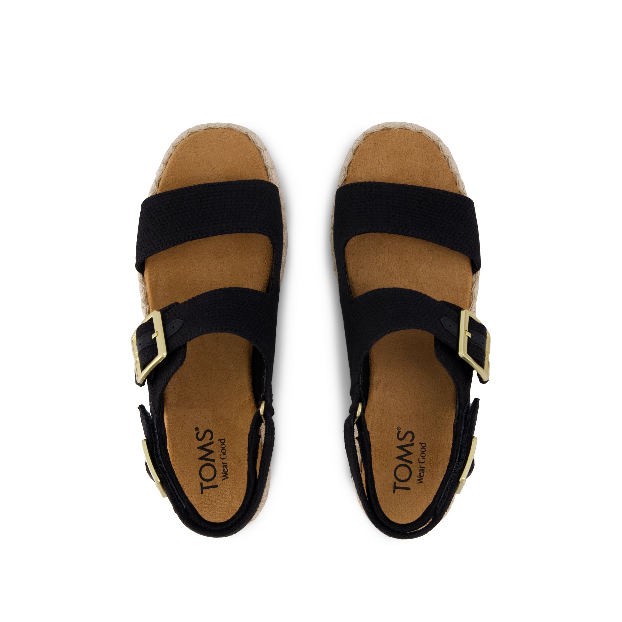 Womens Giana Flatform Sandal Black Woven - Image 6