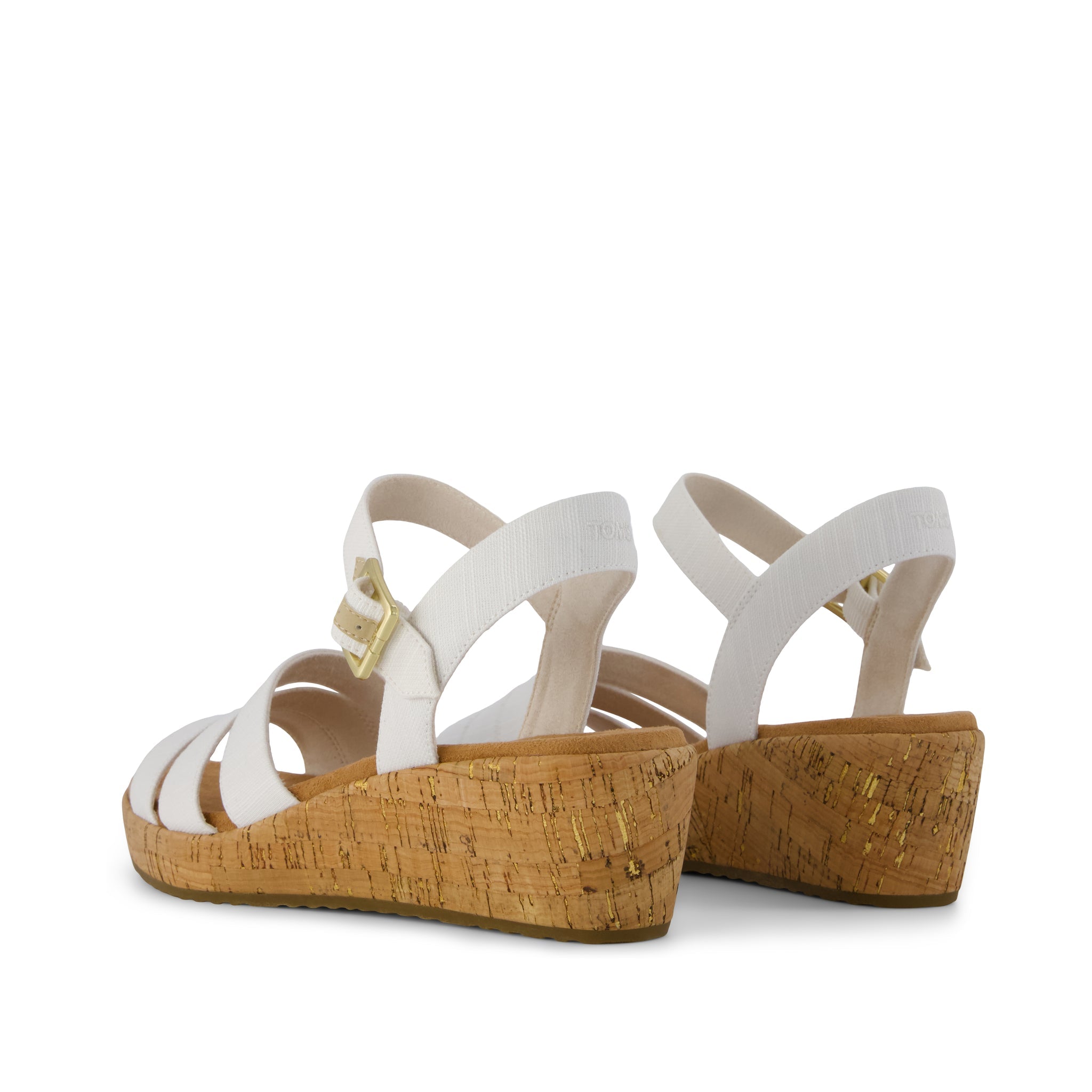 Womens Julia Wedge Sandal Woven White - Image 4