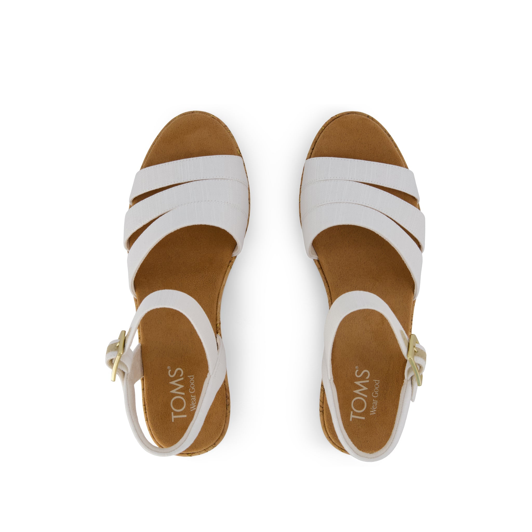 Womens Julia Wedge Sandal Woven White - Image 6