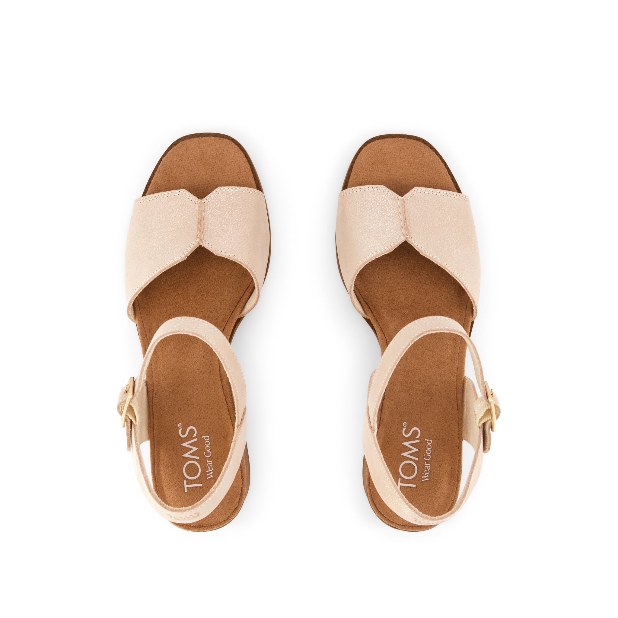 Womens Eloise Sandal Champagne Shimmer Suede - Image 6
