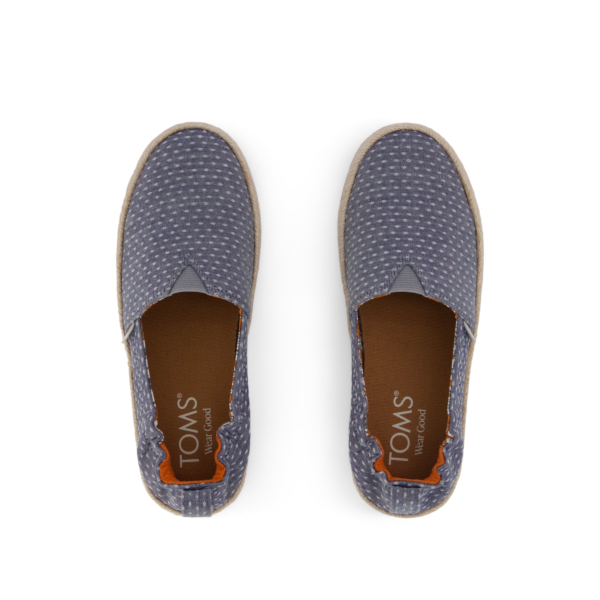 Valencia Platform Kids Espadrille Niagara Mist Chambray Dot - Image 6