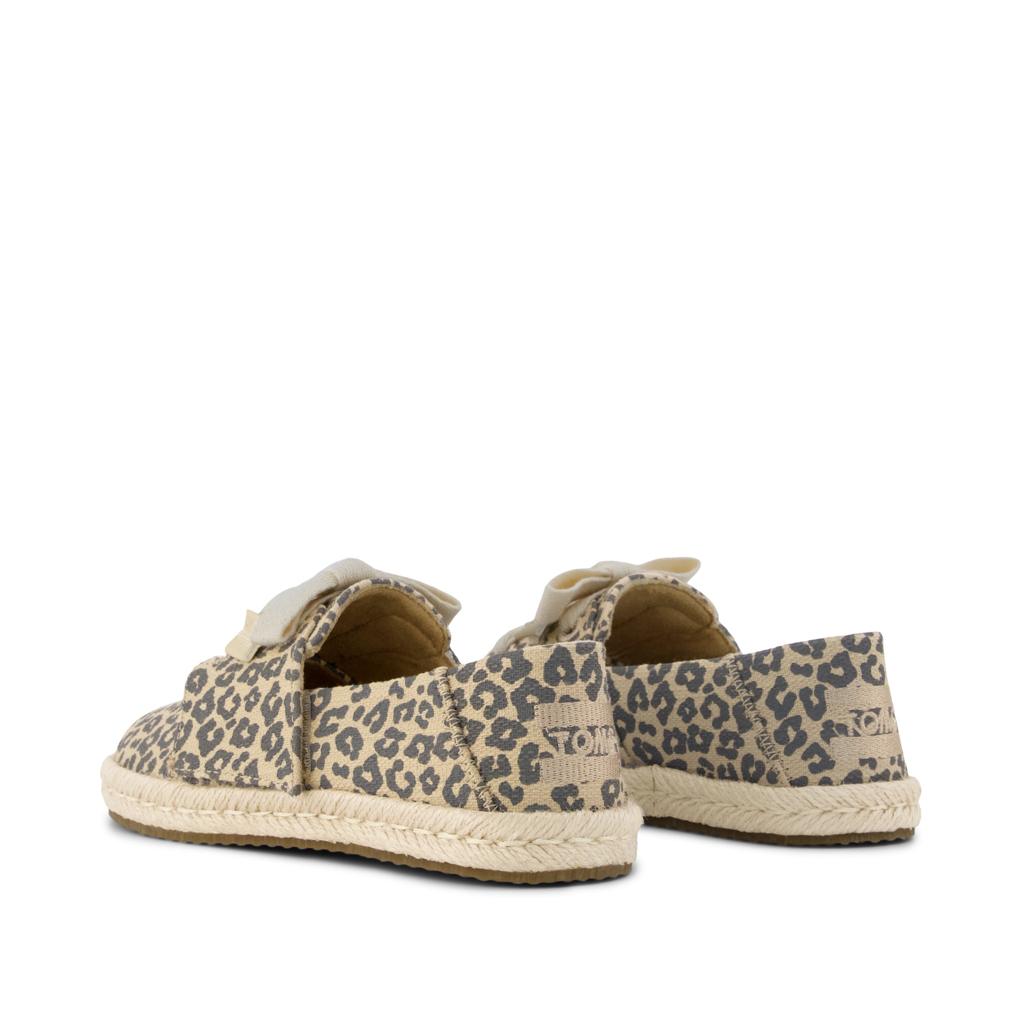 Carolina Lace-Up Kids Espadrille Natural Leopard Print - Image 4