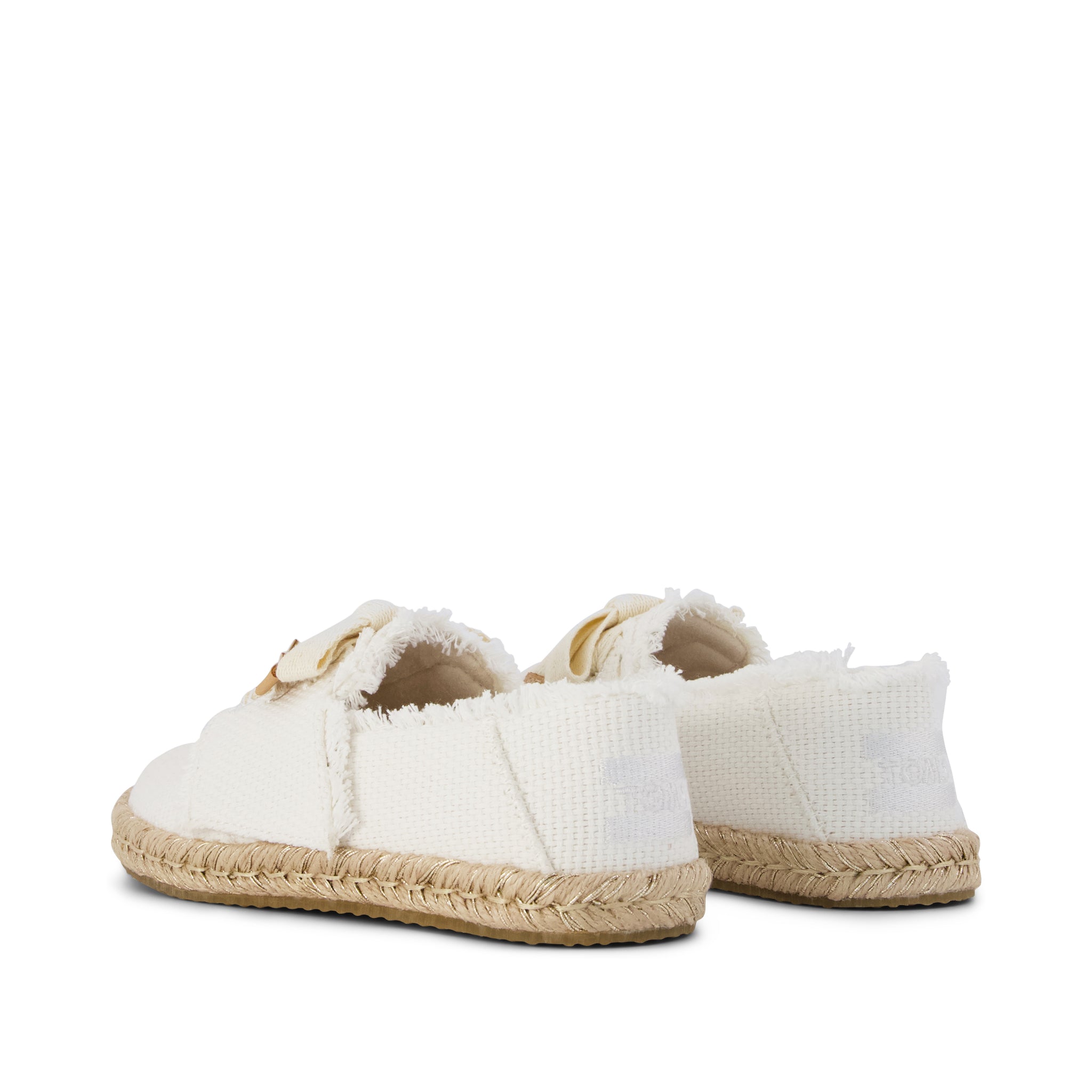 Carolina Lace-Up Kids Espadrille White Fray - Image 4