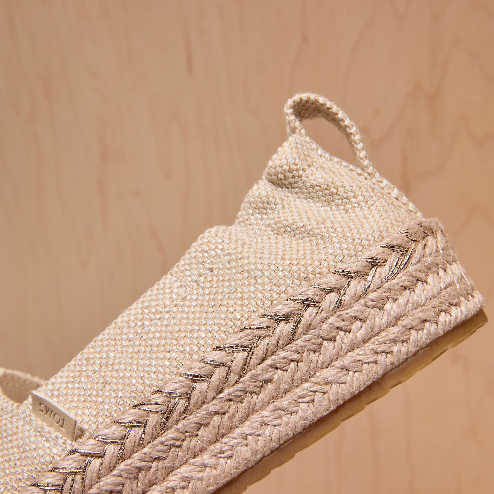 Valencia Platform Kids Espadrille Champagne Glimmer - Image 2