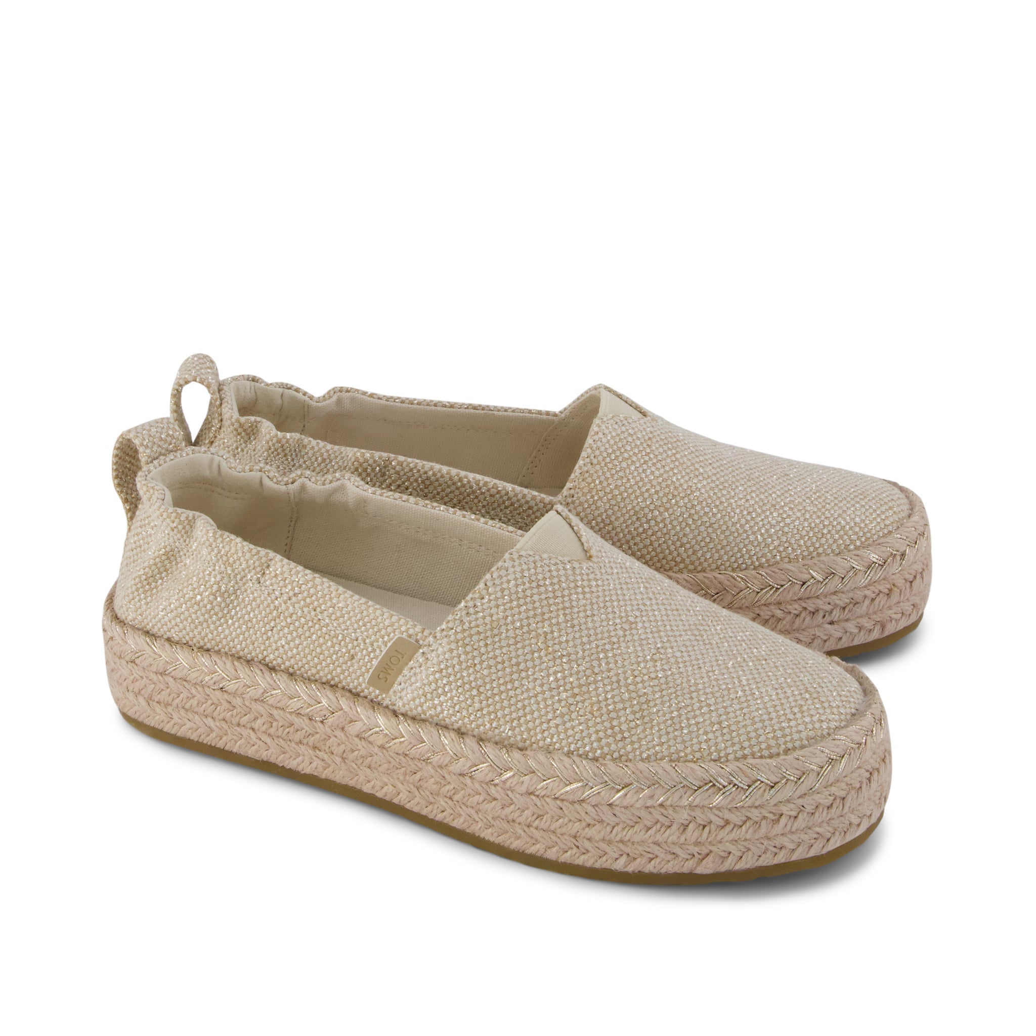 Valencia Platform Kids Espadrille Champagne Glimmer - Image 3