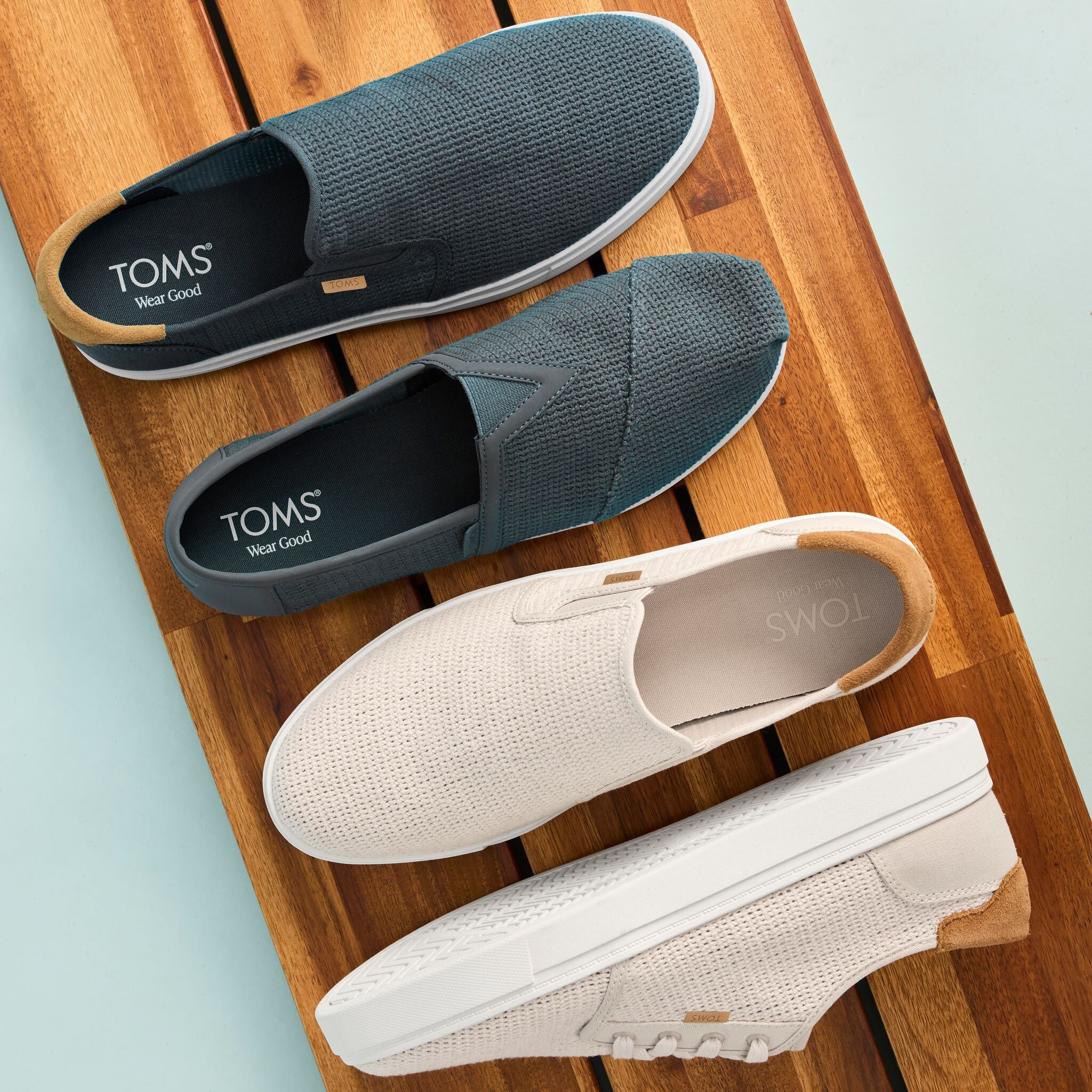 Mens Baja 2.0 Slip On Sneaker Taupe Mesh - Image 2