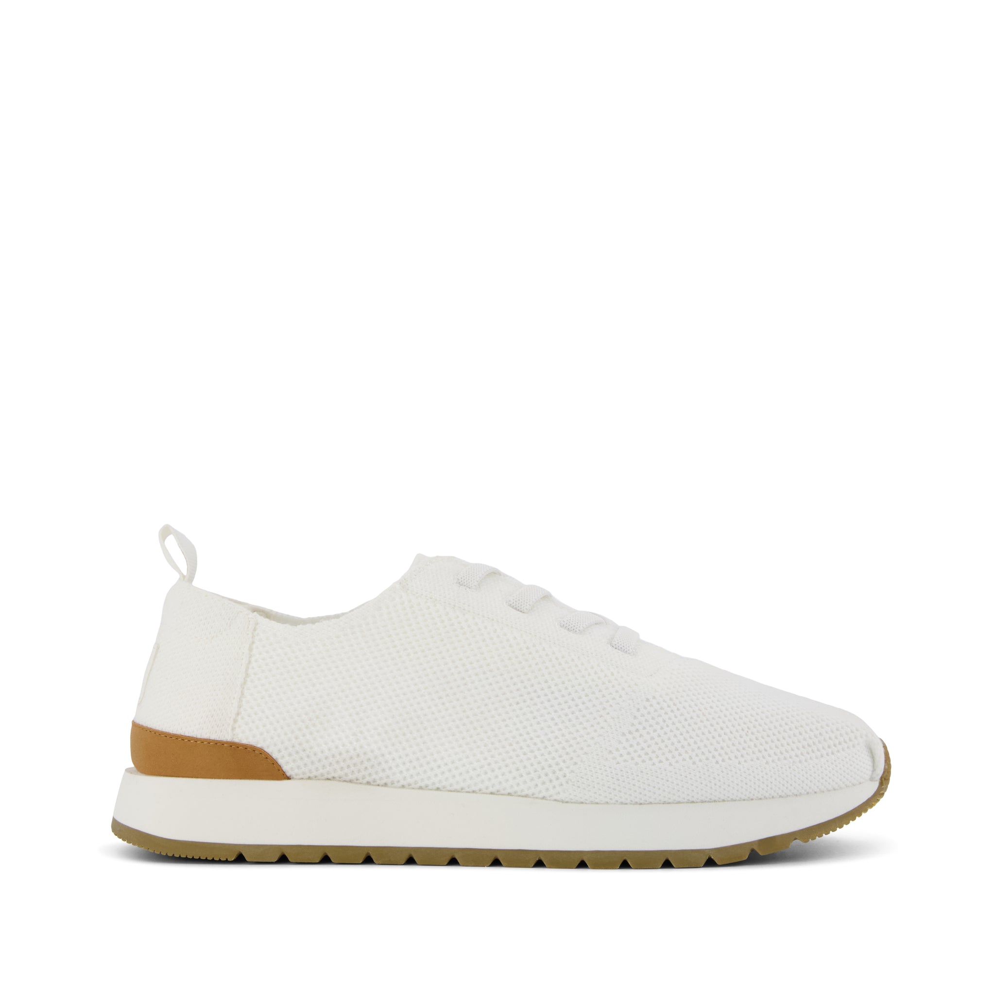 Mens Resident Plus Lace-Up White Knit