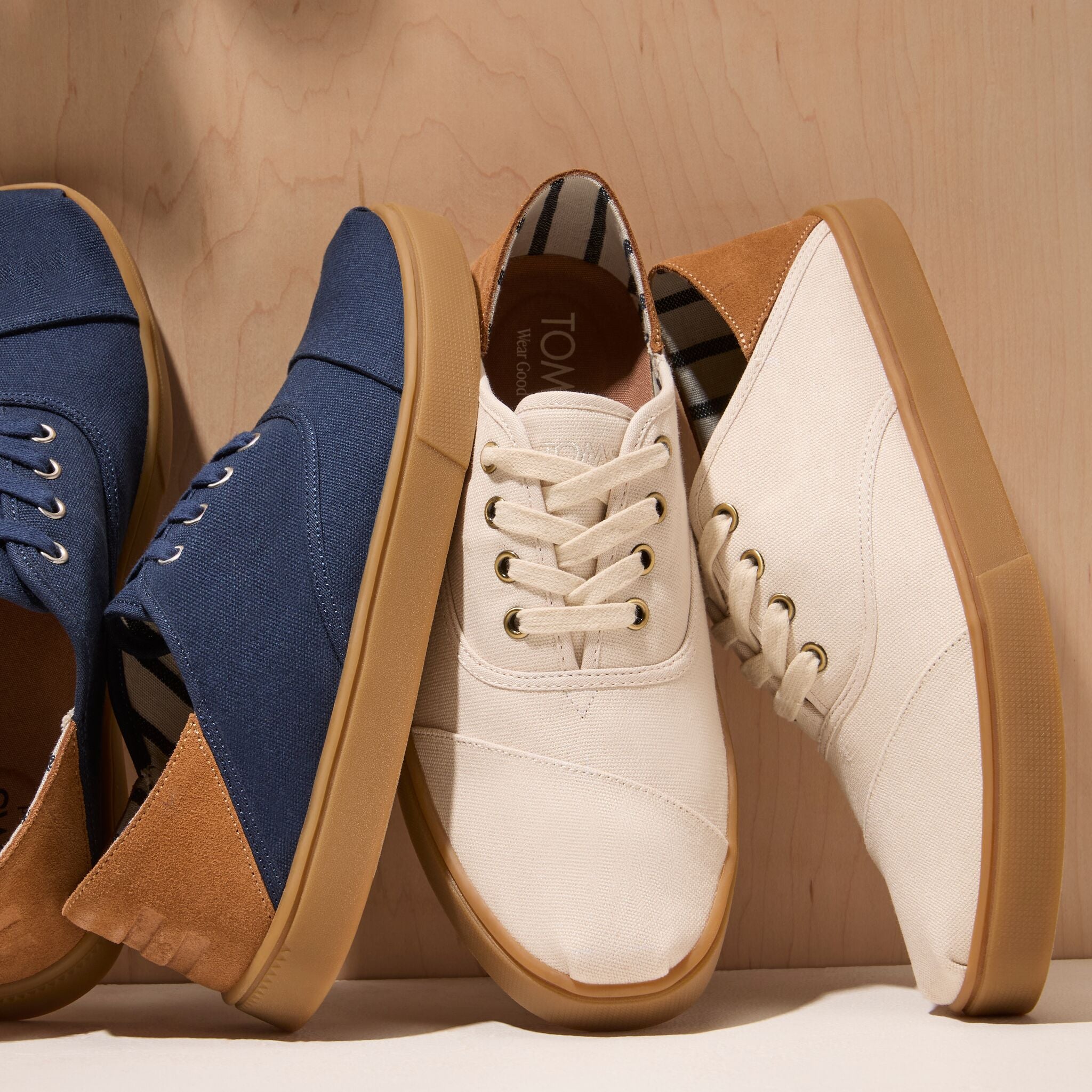Mens Cordones Plus Sneaker Natural Canvas - Image 2