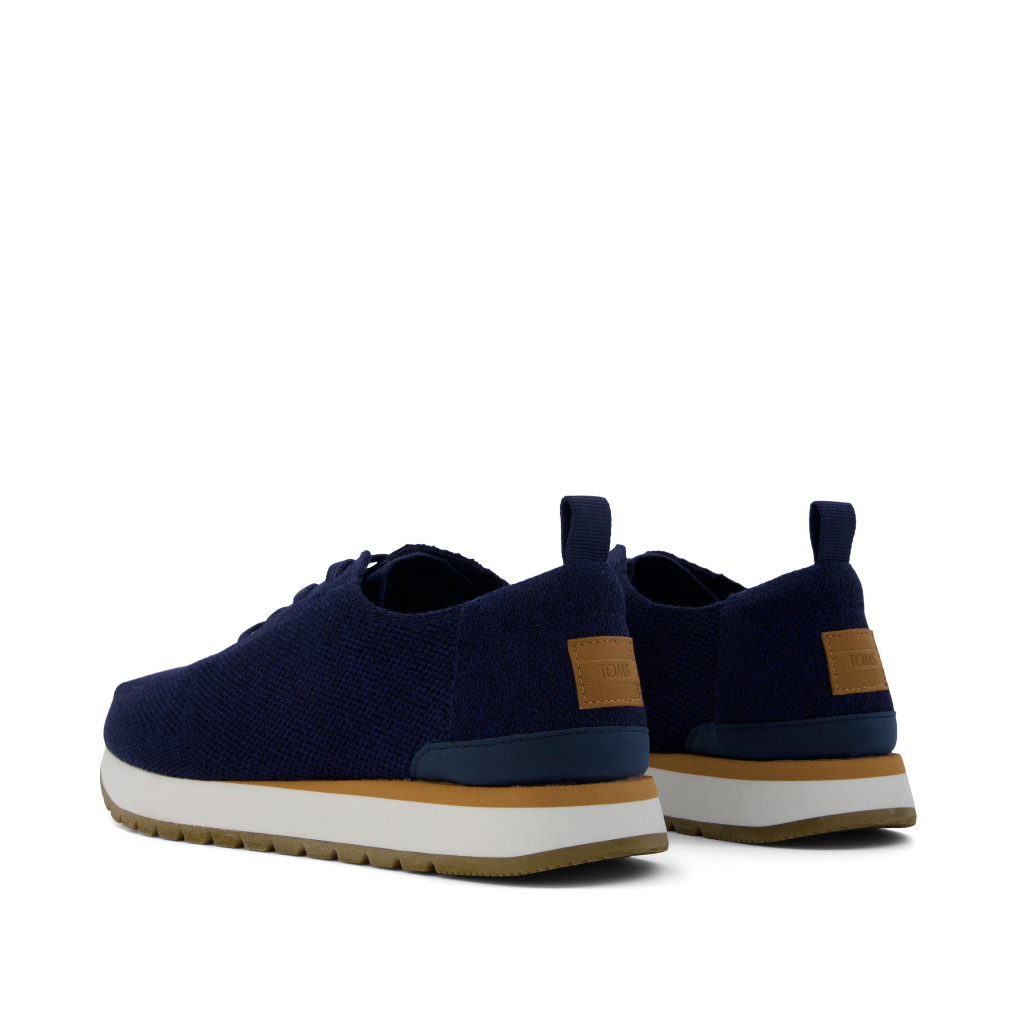 Mens Resident Plus Lace-Up Navy Knit - Image 4