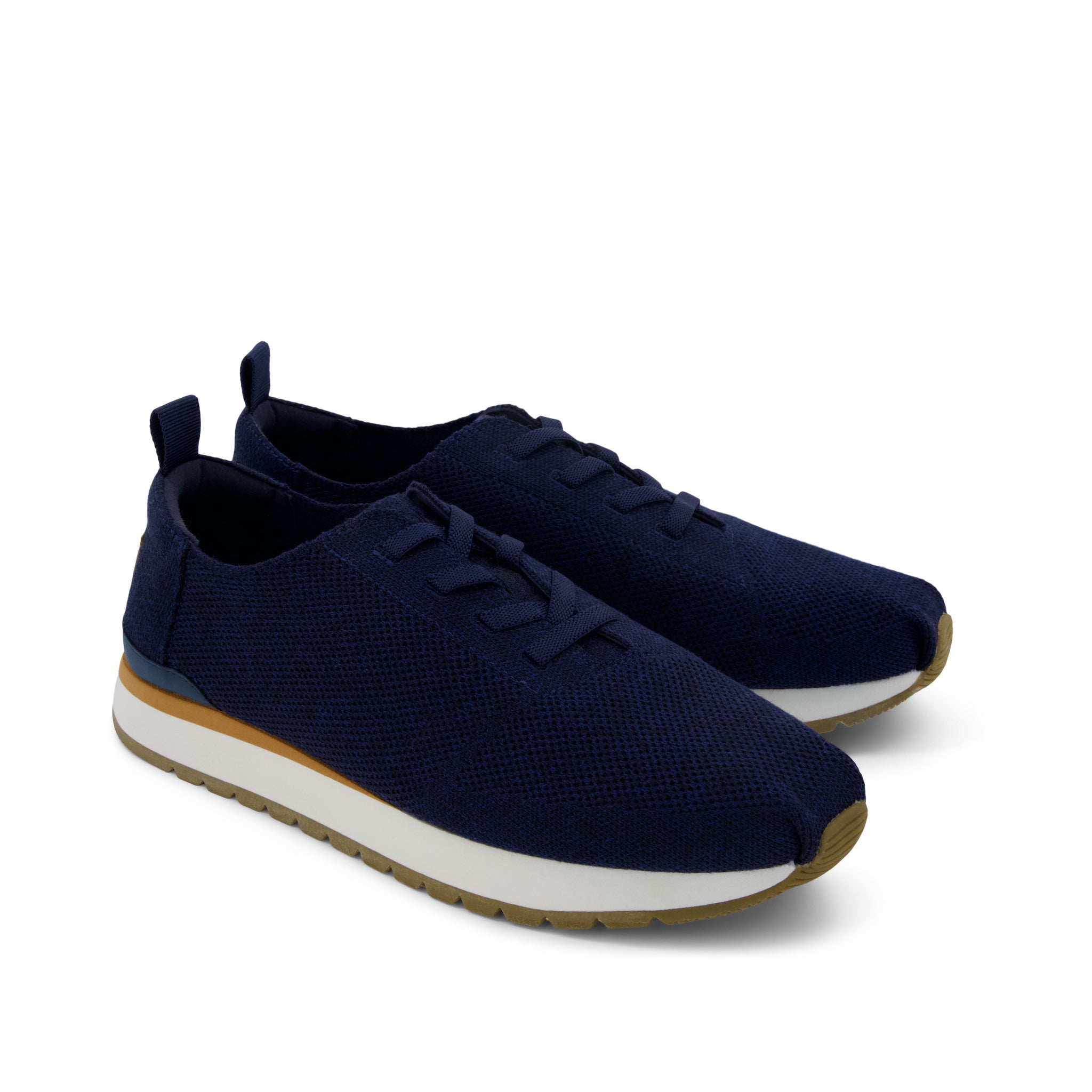 Mens Resident Plus Lace-Up Navy Knit - Image 3