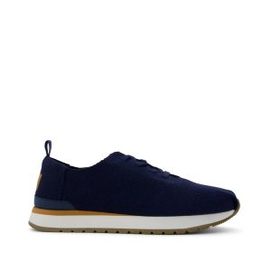 Mens Resident Plus Lace-Up Navy Knit