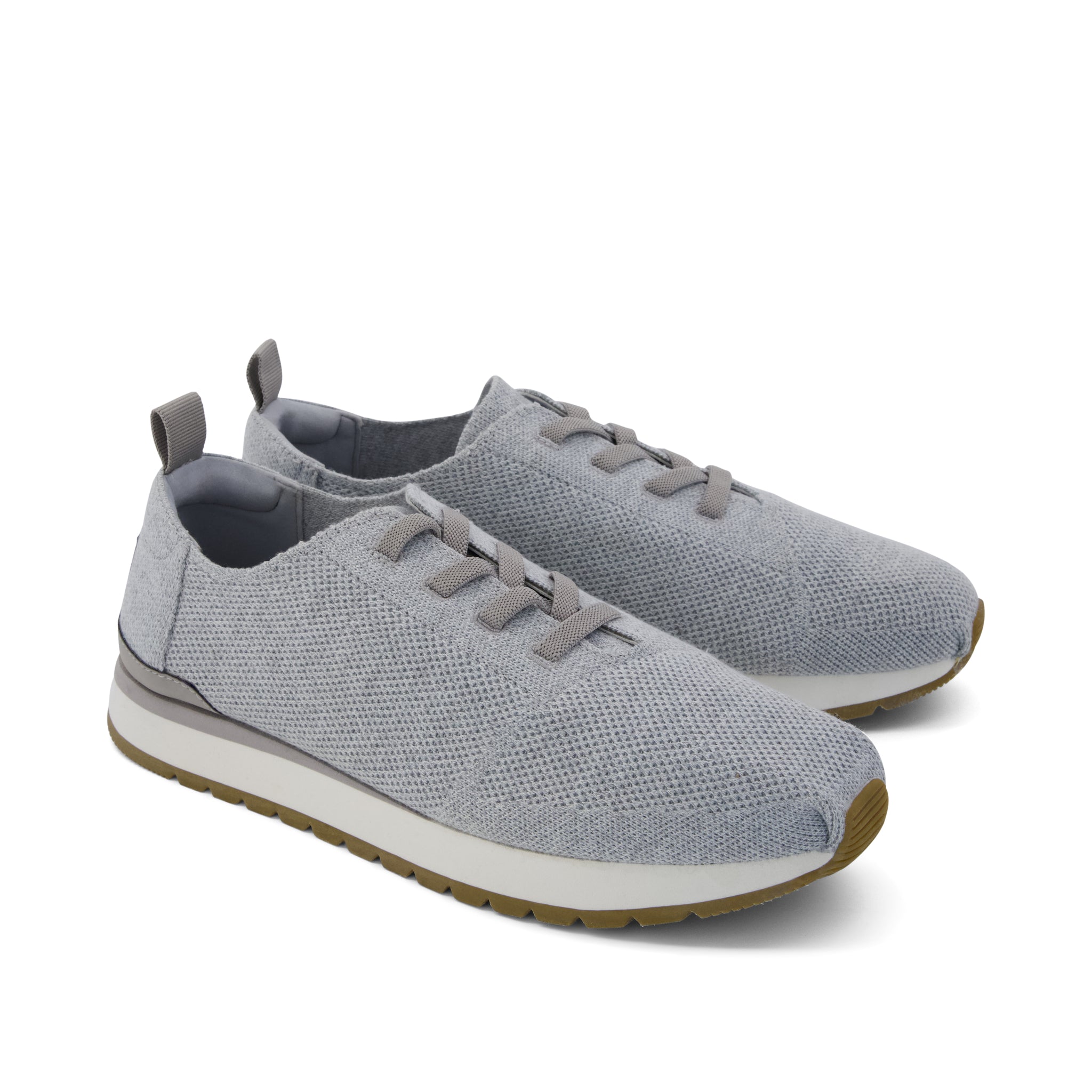 Mens Resident Plus Lace-Up Grey Knit - Image 3