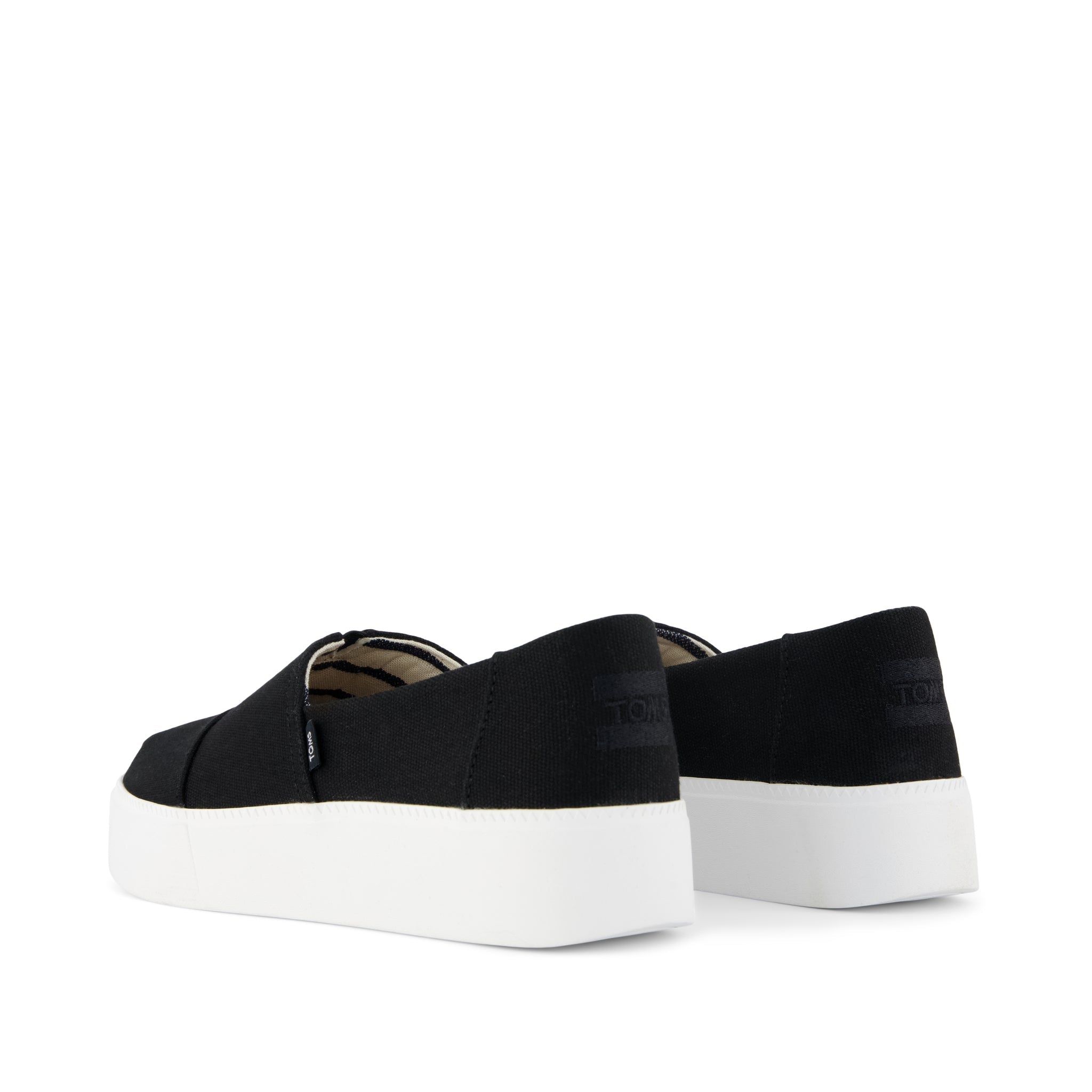 Womens Asher Platform Slip On Sneaker Black Canvas - Image 3