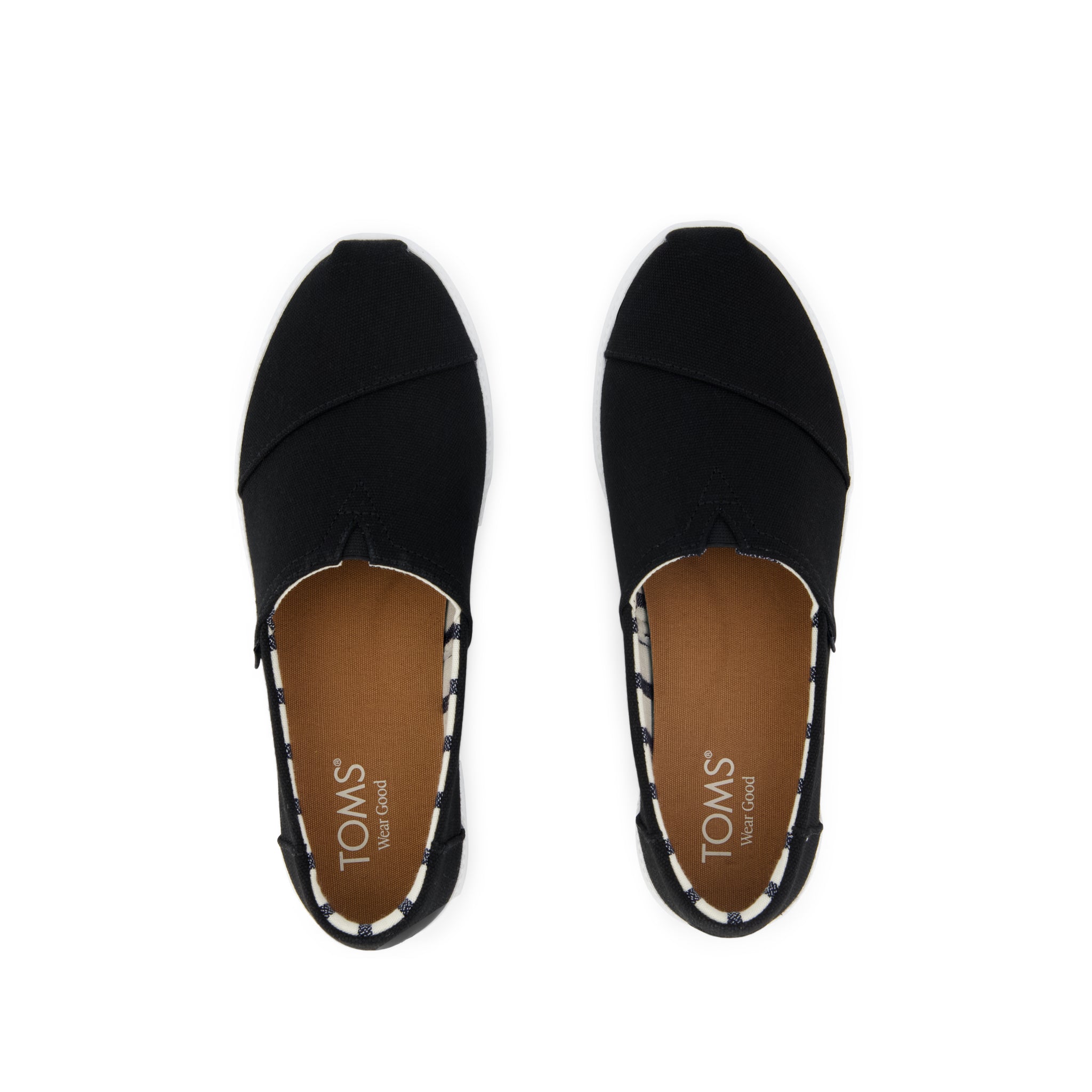 Womens Asher Platform Slip On Sneaker Black Canvas - Image 5