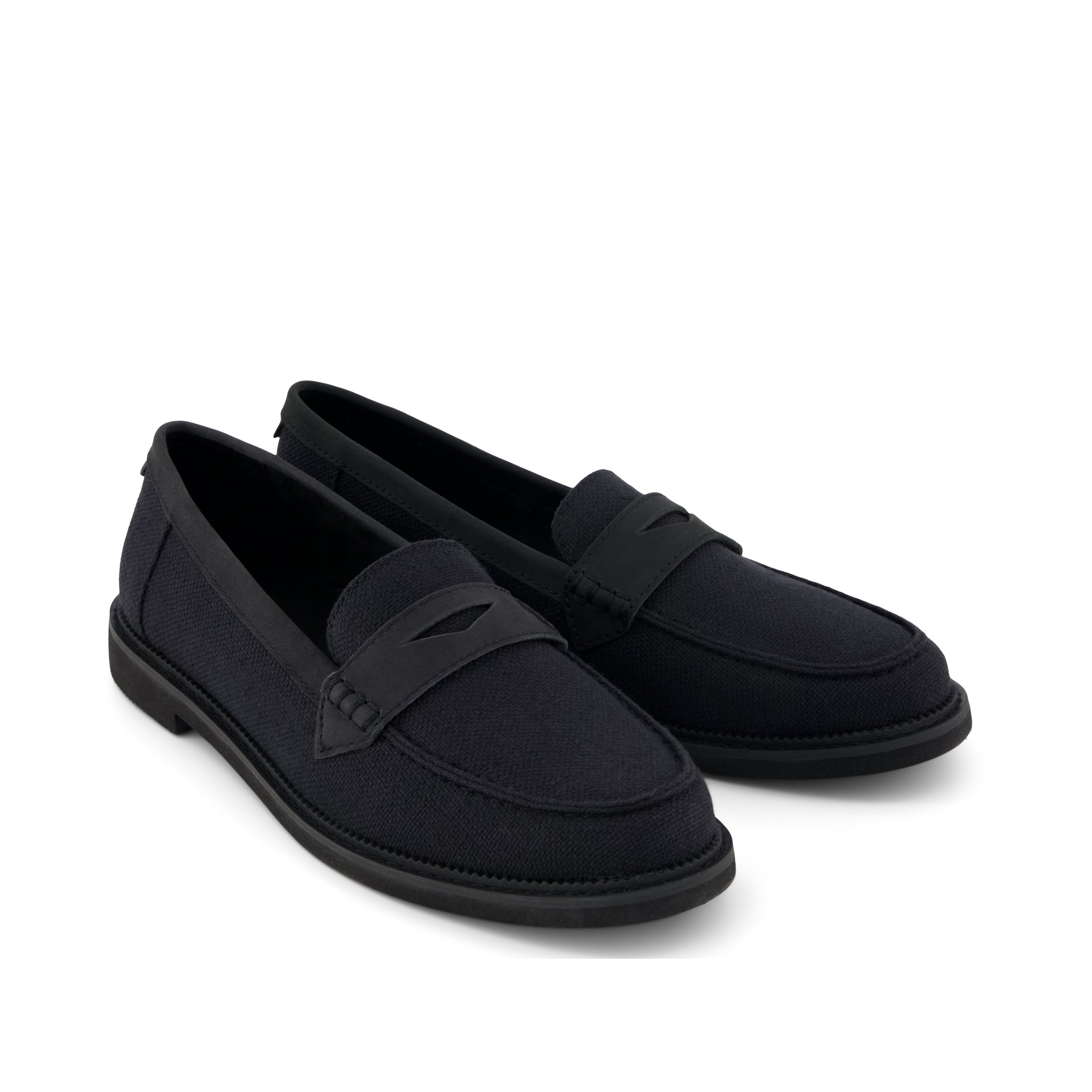 Womens Marie Loafer Black Textile - Image 2