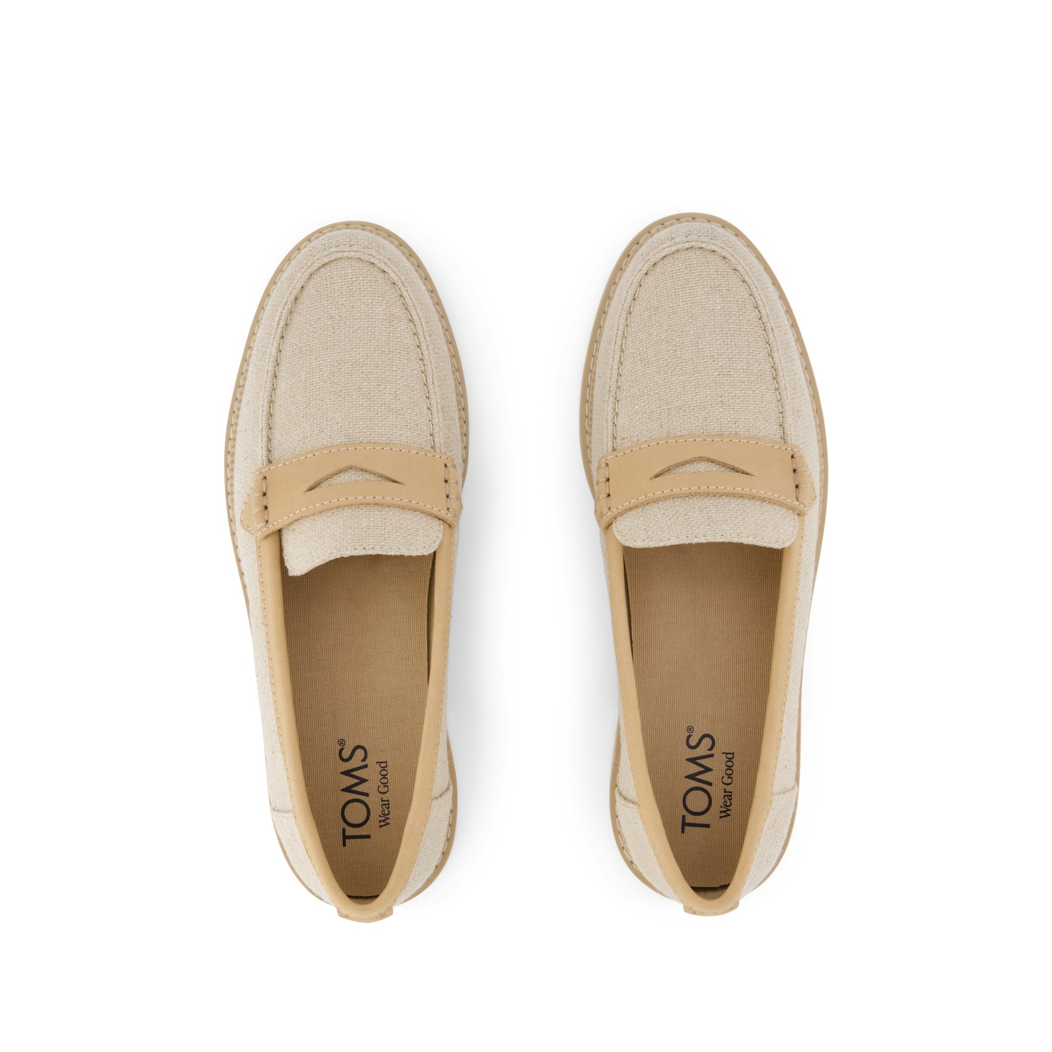 Womens Marie Loafer Natural Textile - Image 7