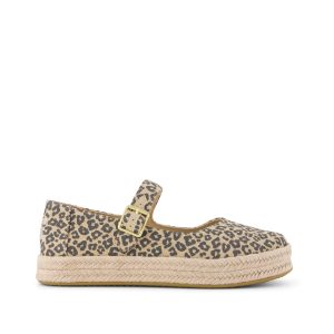 Womens Carolina Mary Jane Espadrille Natural Leopard Print