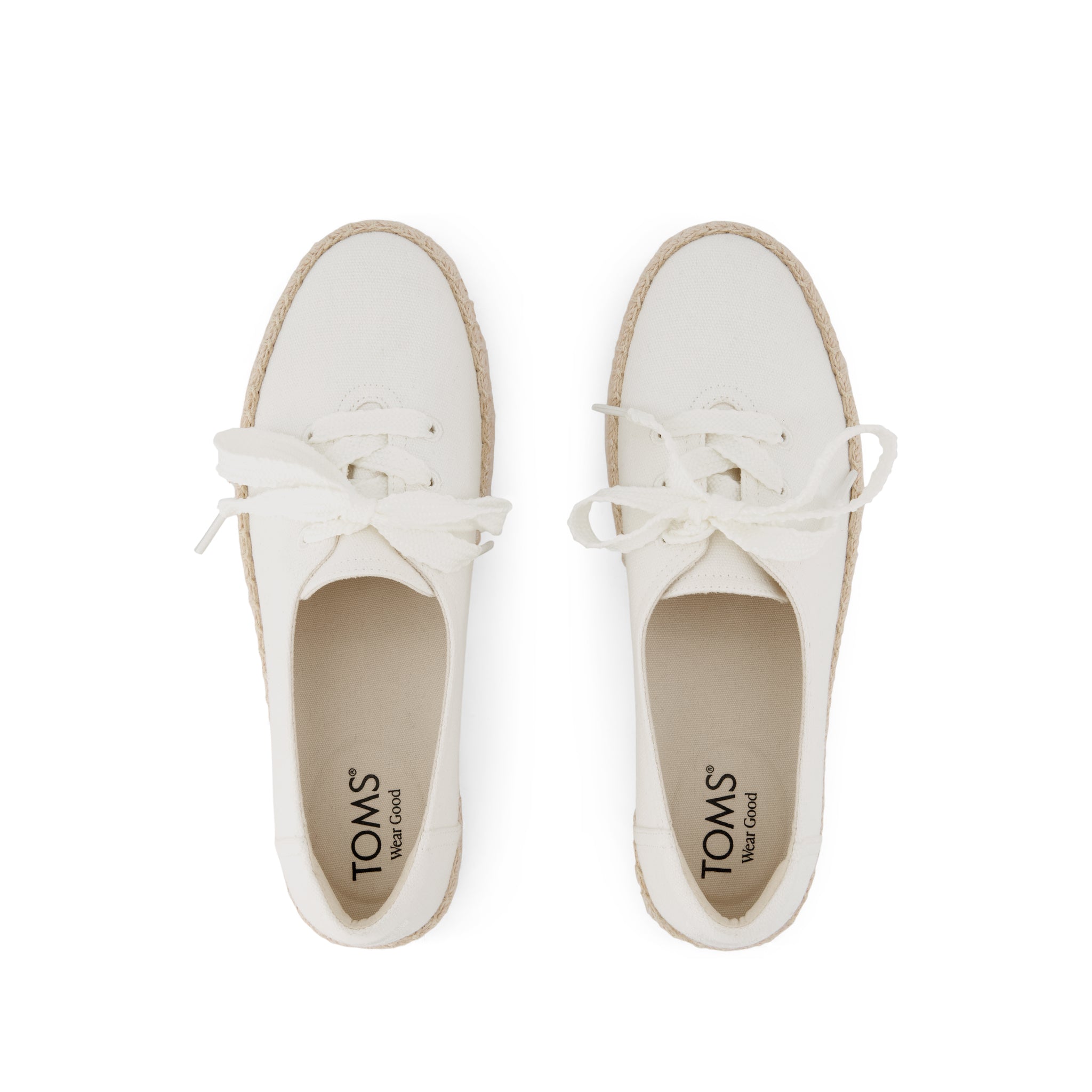 Womens Valencia Lace-Up Platform Espadrille White Canvas - Image 6