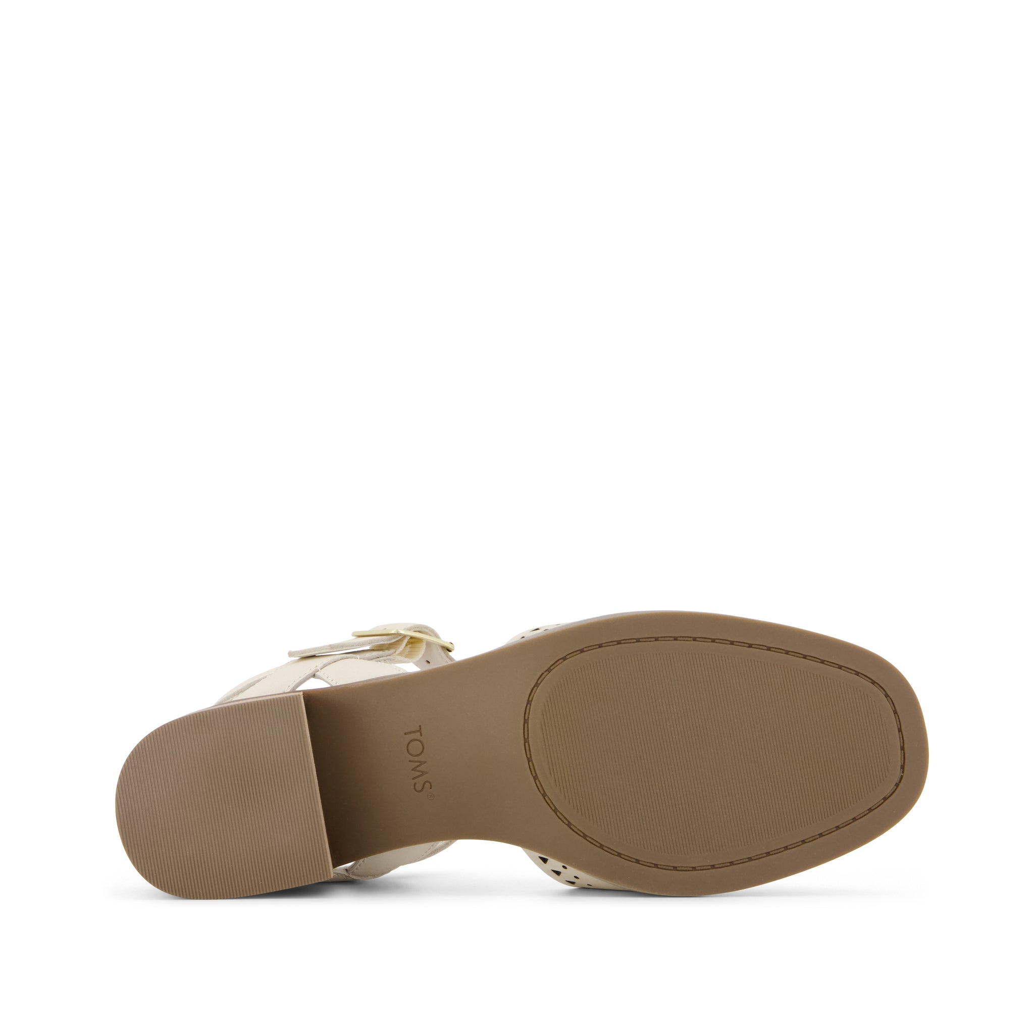 Womens Jaclyn Heel Light Sand Perforated Leather - Image 5