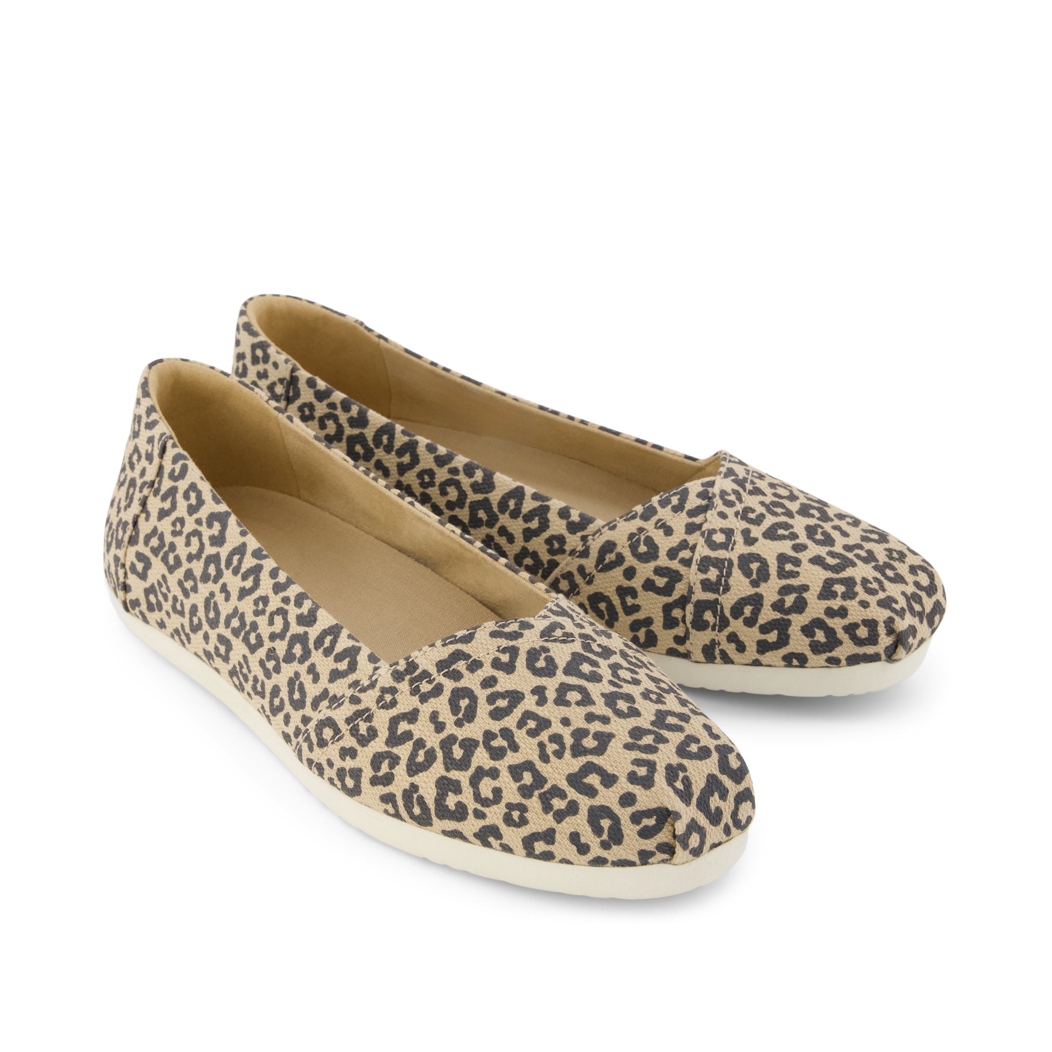 Womens Alpargata Ballet Flat Natural Leopard Spots - Image 3