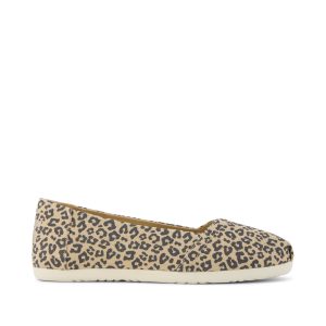 Womens Alpargata Ballet Flat Natural Leopard Spots